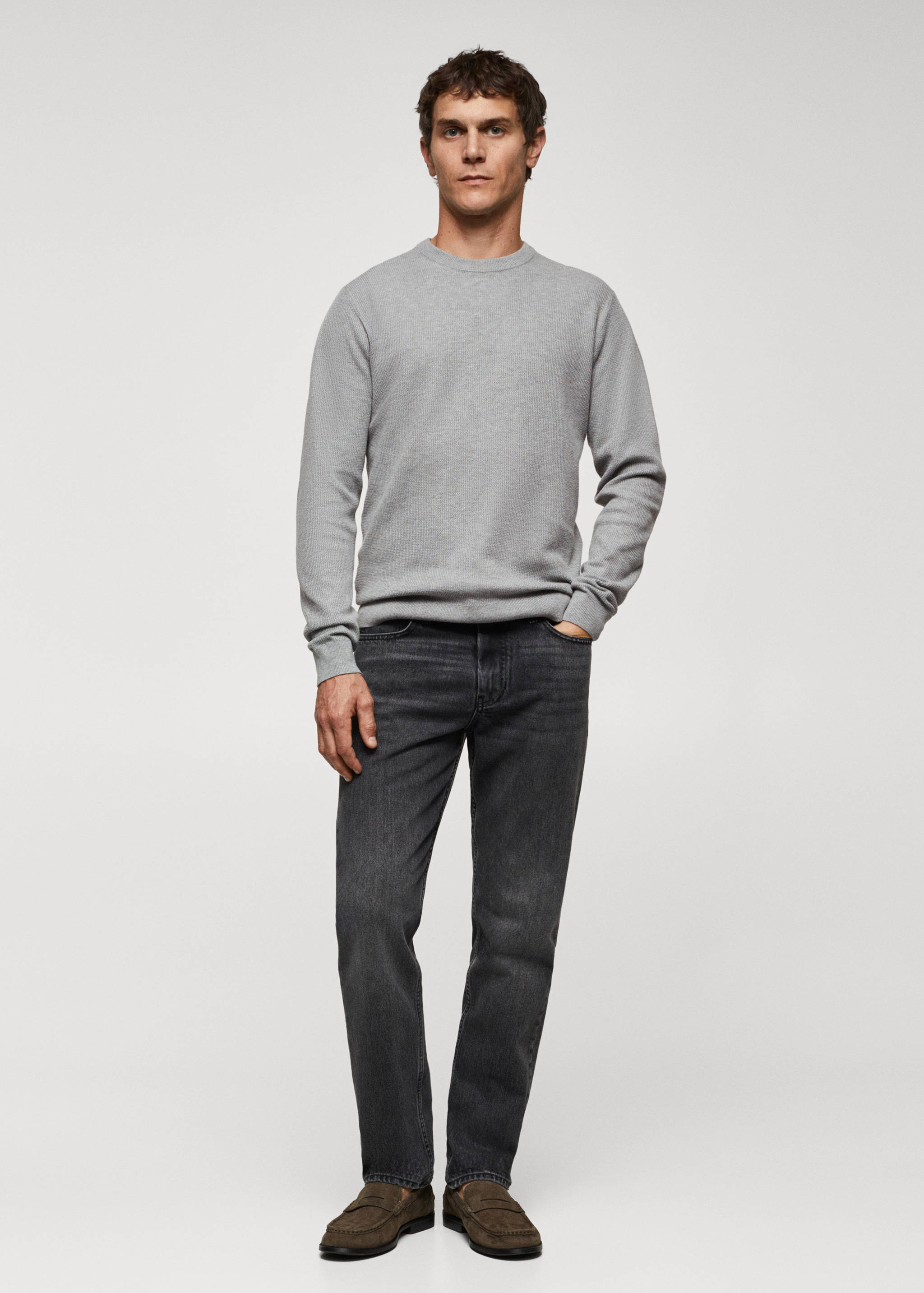 Structured cotton sweater - General plane