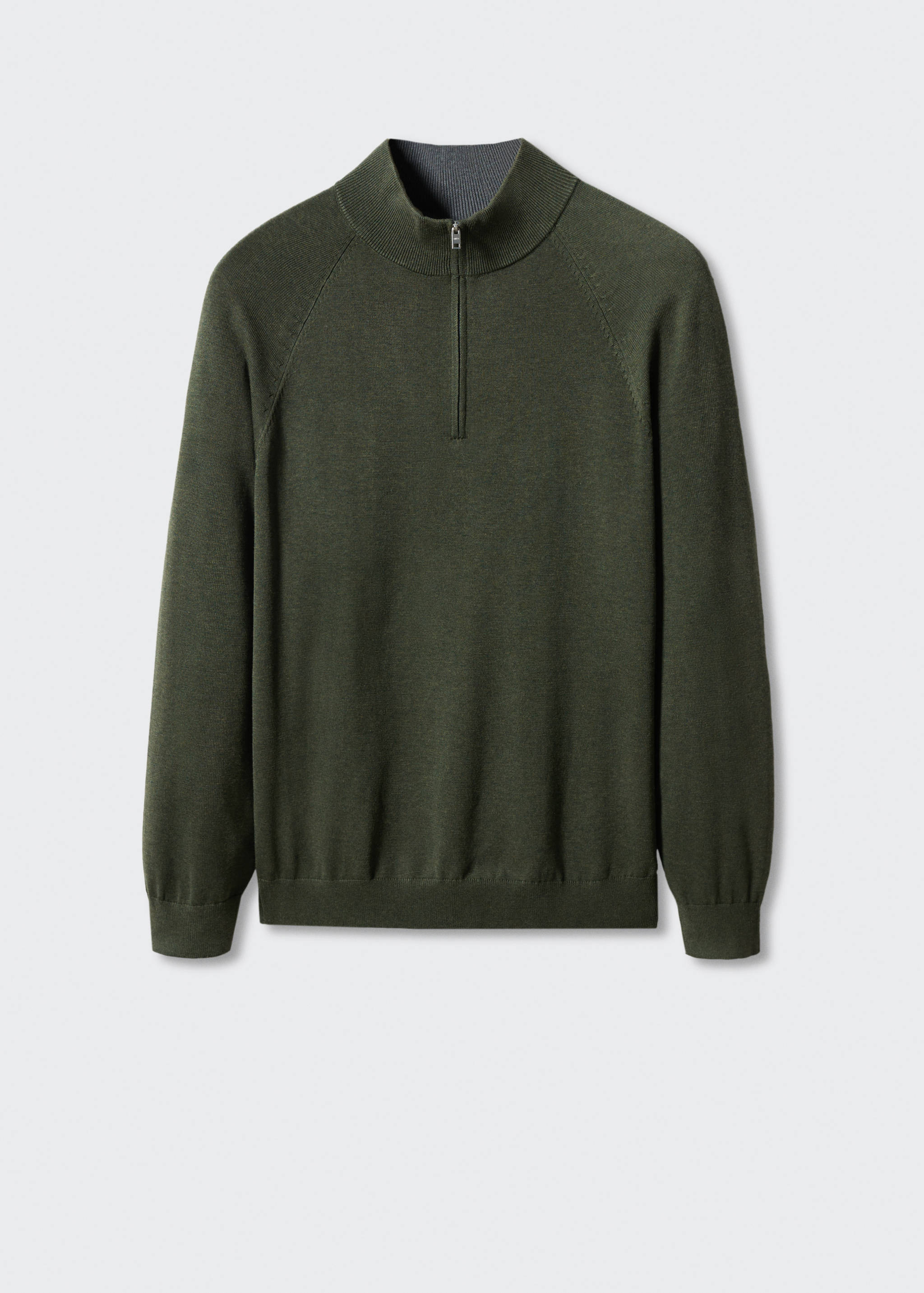 Pull-over coton col zippé - Article sans modèle