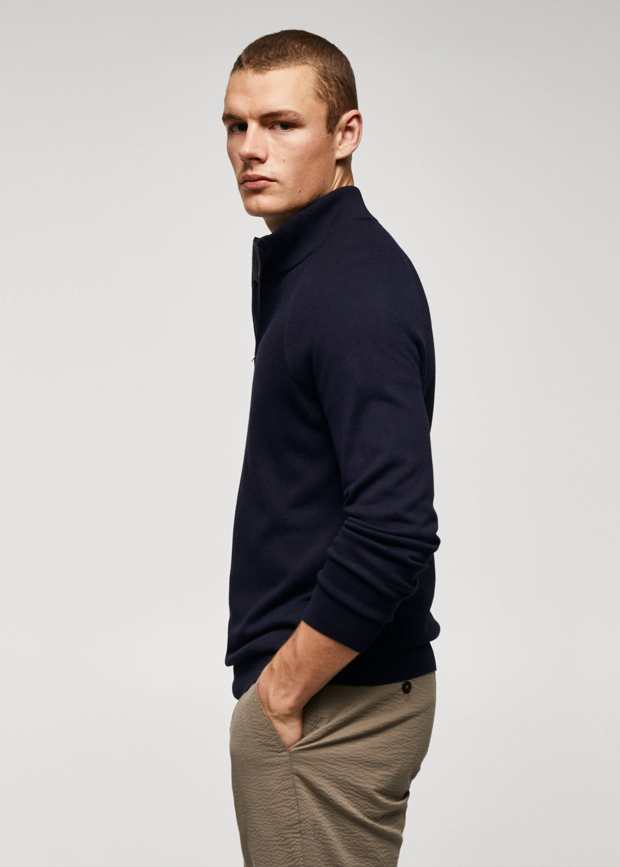 Pull-over coton col zippé - Détail de l'article 2