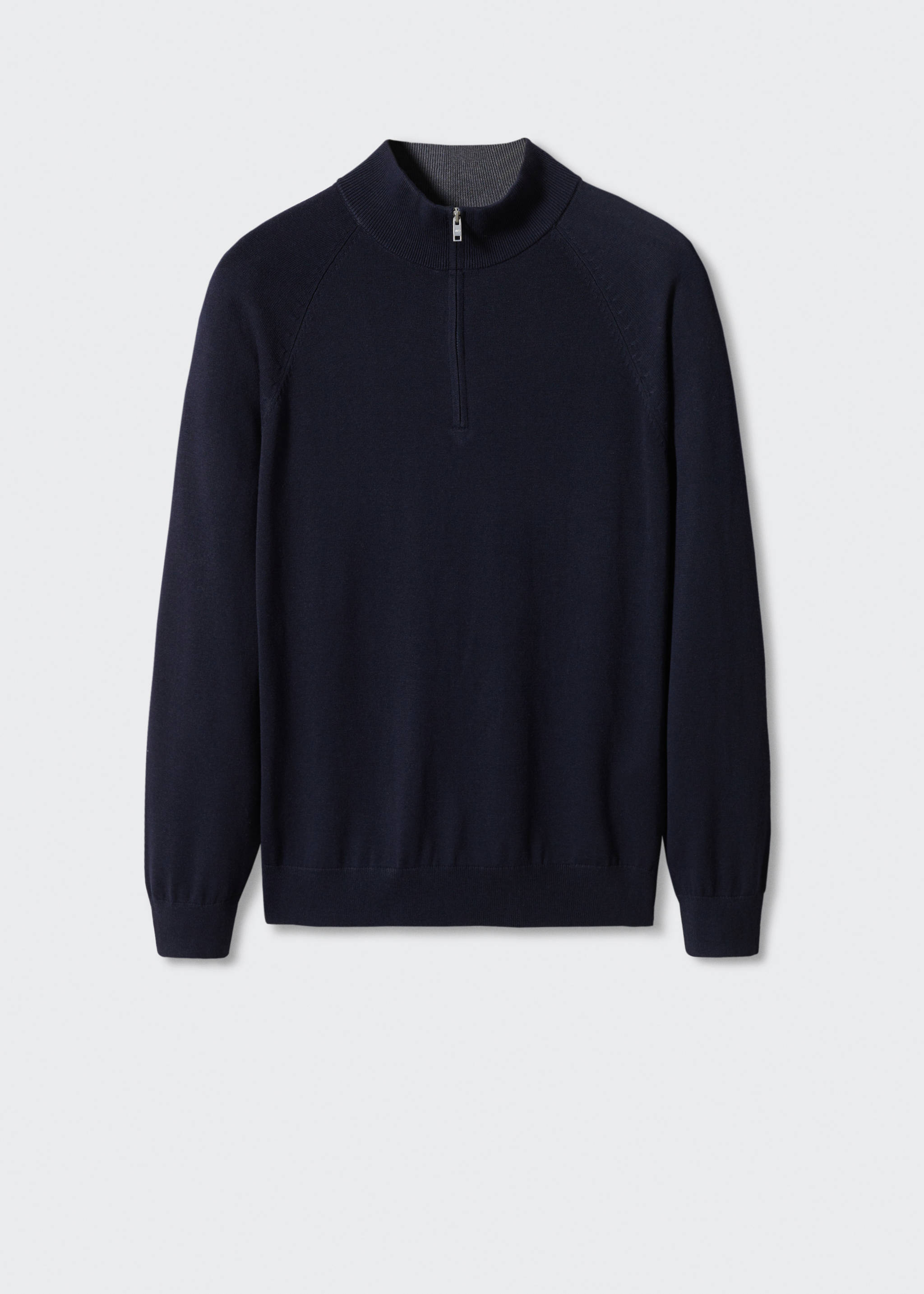 Pull-over coton col zippé - Article sans modèle