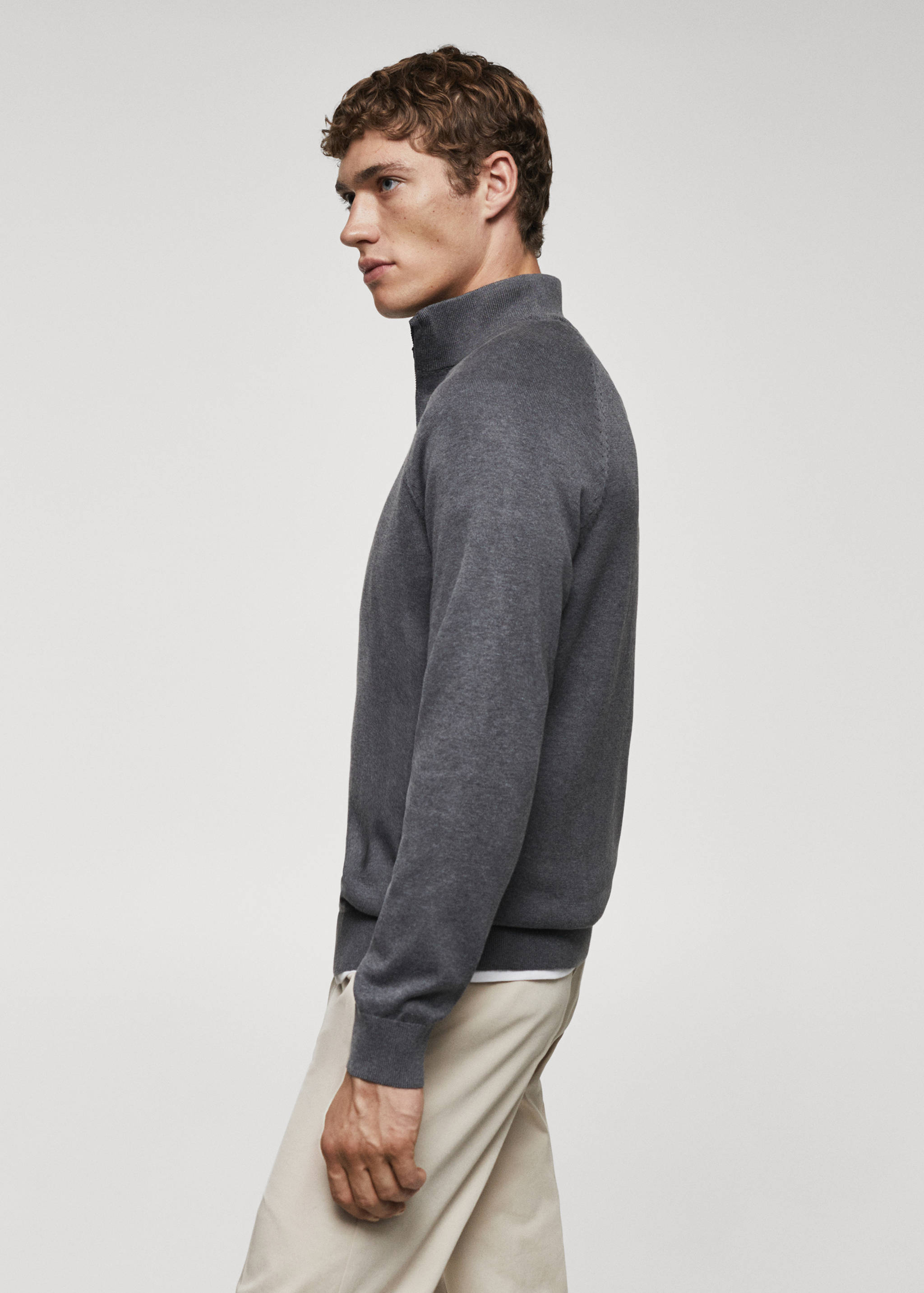 Pull-over coton col zippé - Détail de l'article 2