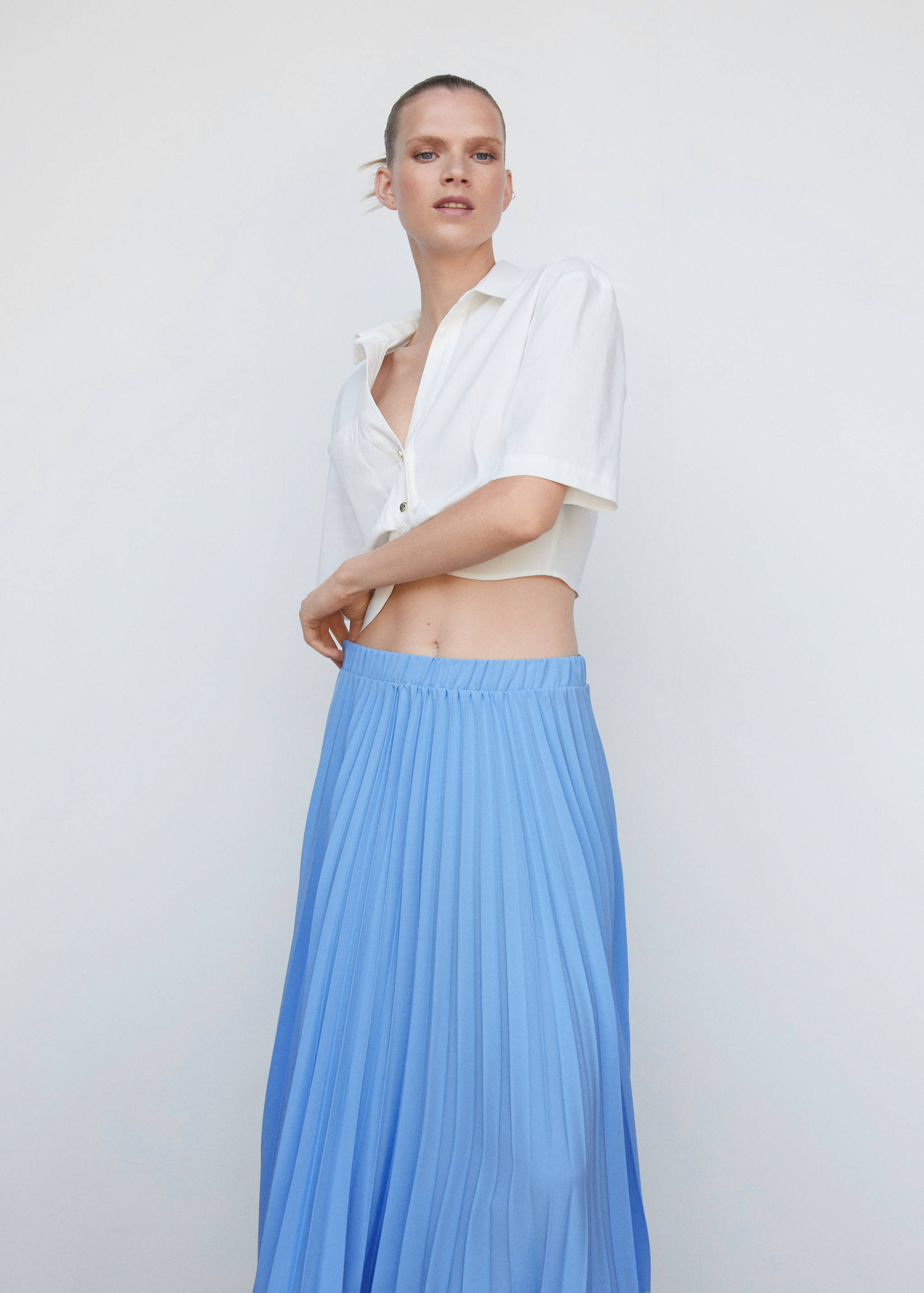 Jupe plissée asymétrique - Détail de l'article 1