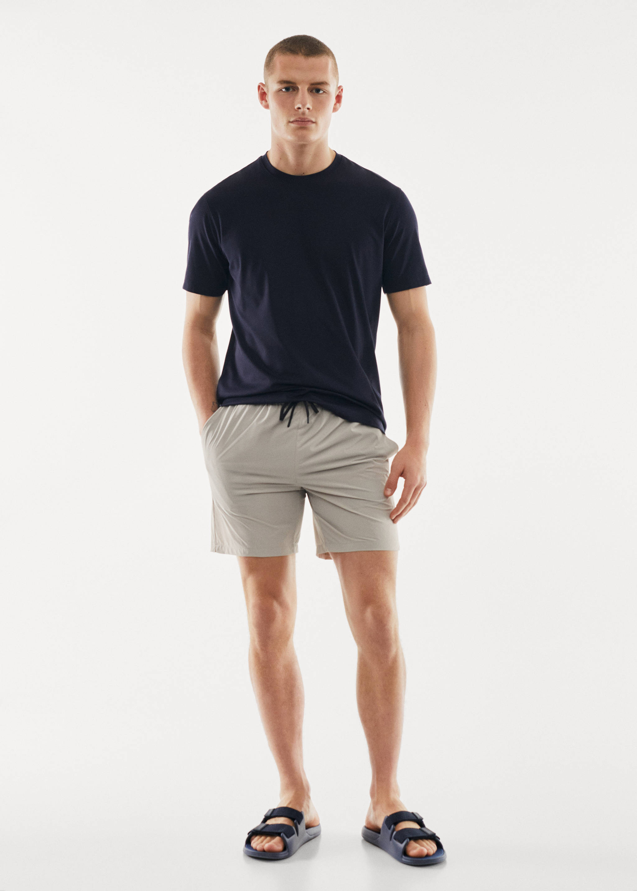 Cord plain swimming trunks - General plane