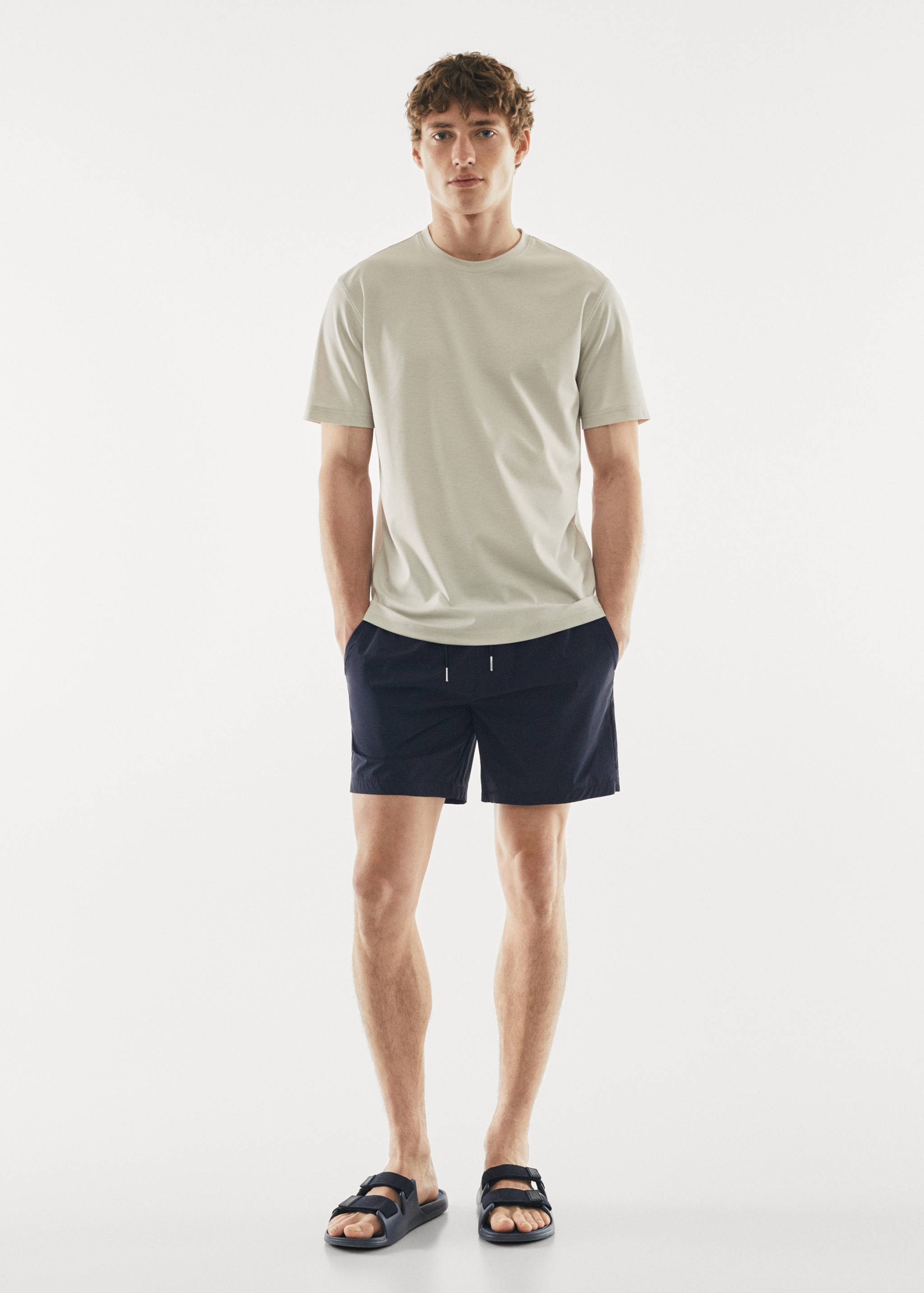 Cord plain swimming trunks - General plane
