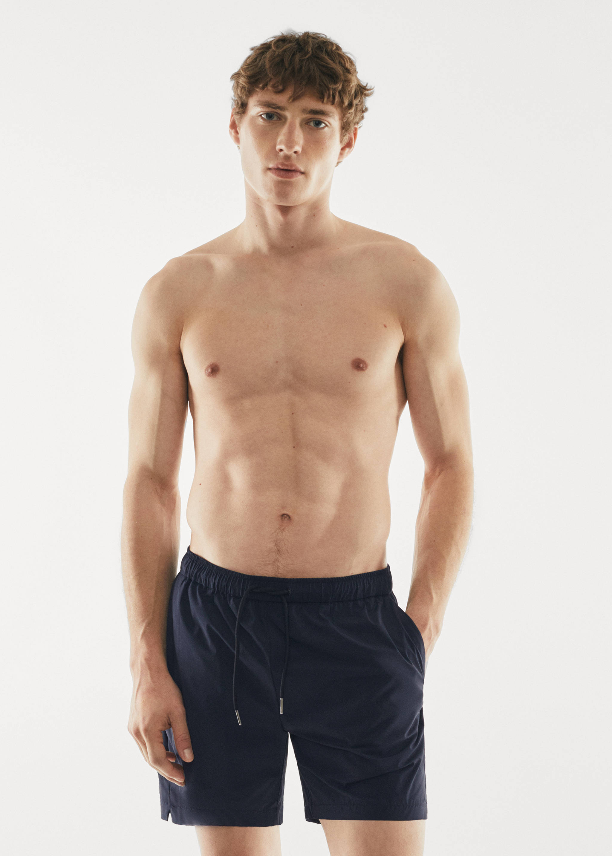 Cord plain swimming trunks - Medium plane