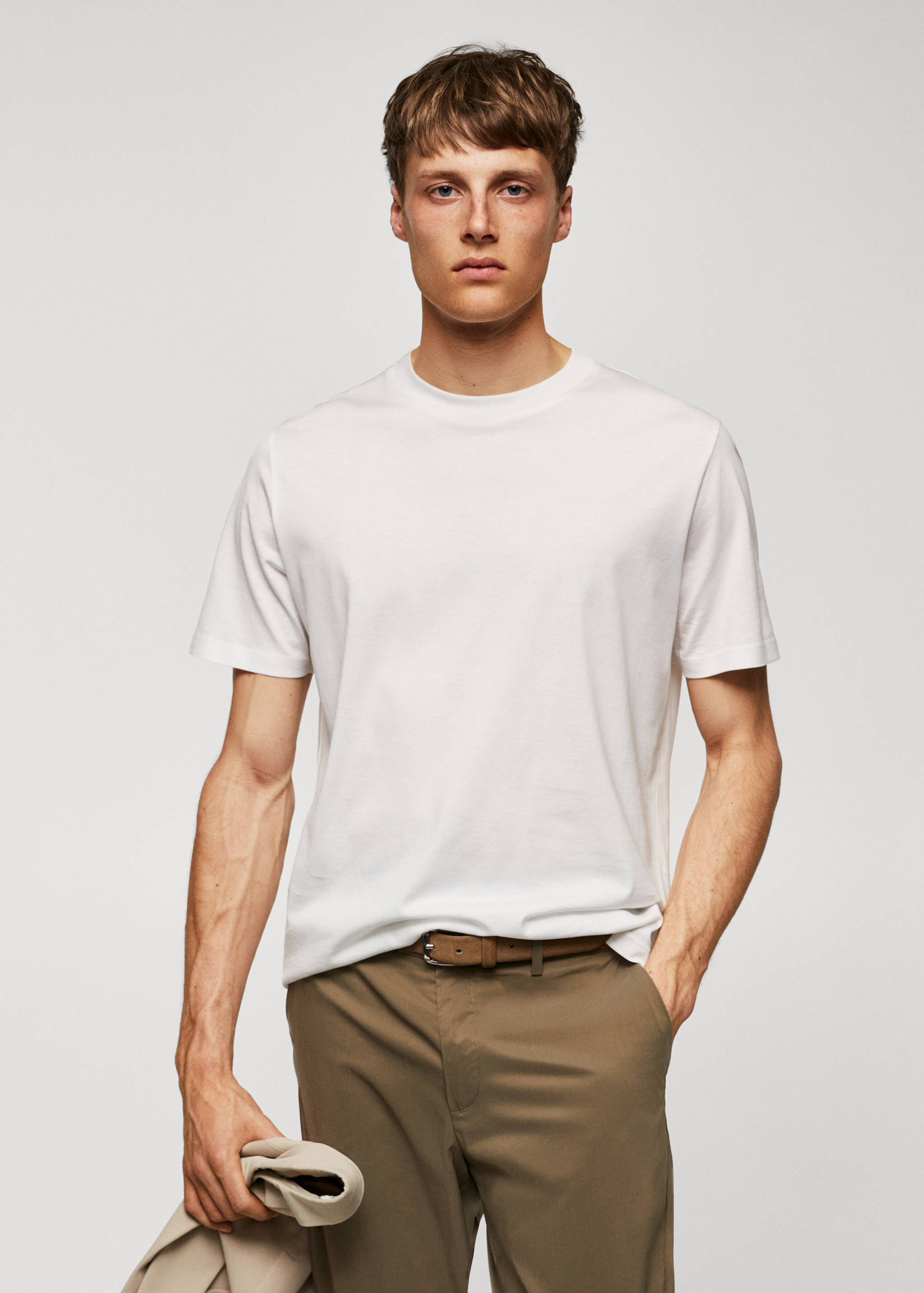 Mercerised regular-fit  t-shirt - Medium plane