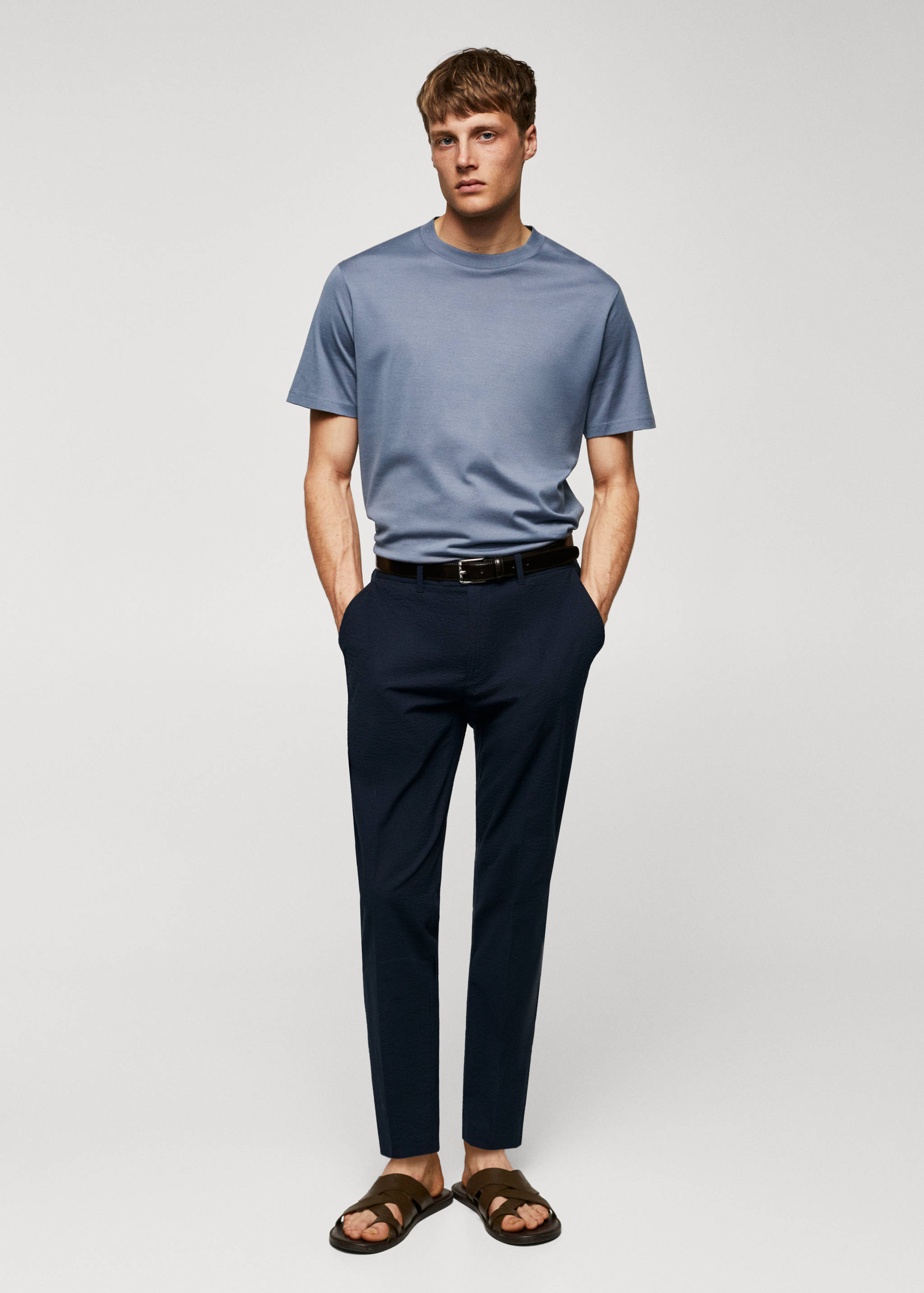 Mercerised regular-fit  t-shirt - General plane