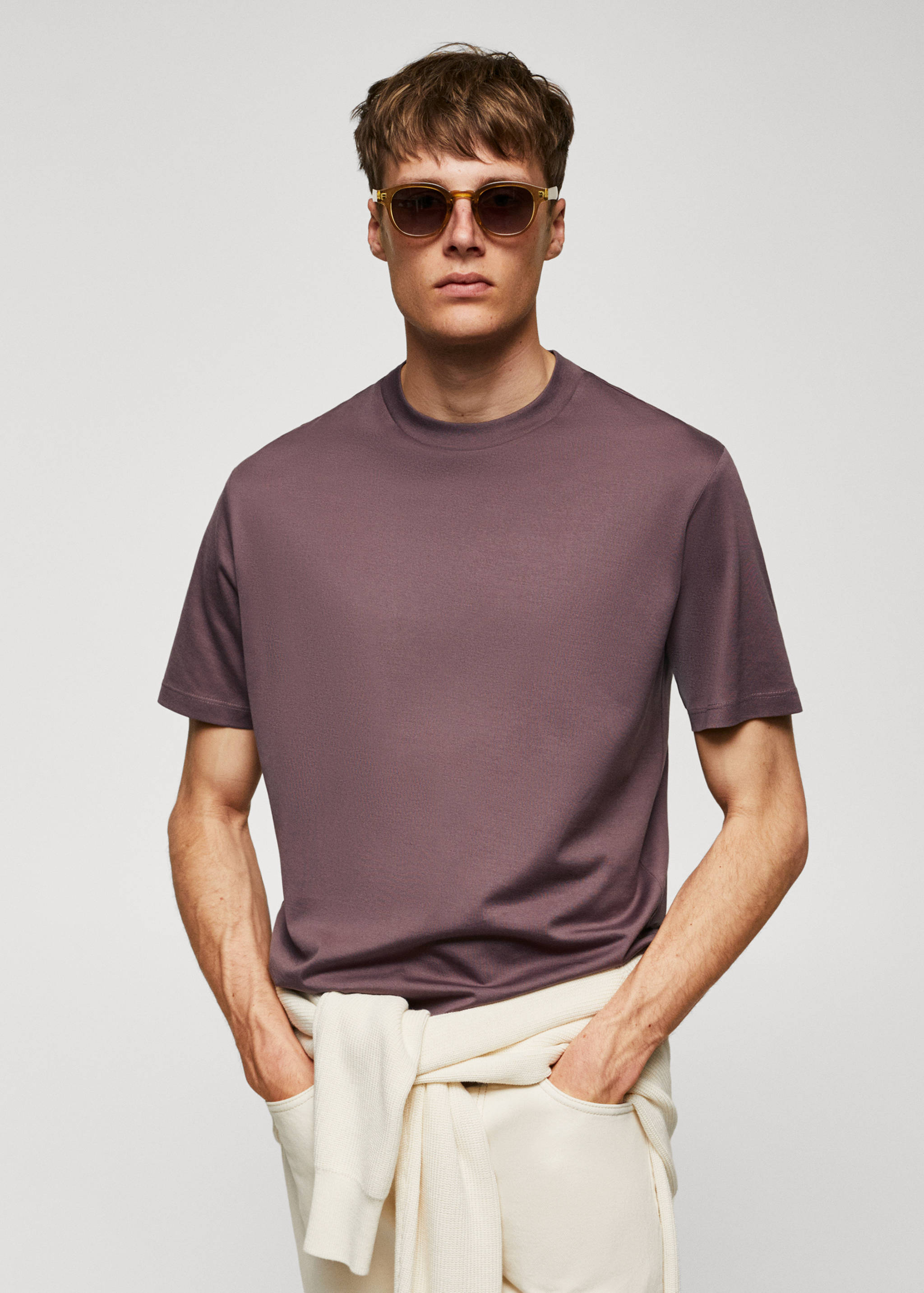 Mercerised regular-fit  t-shirt - Medium plane