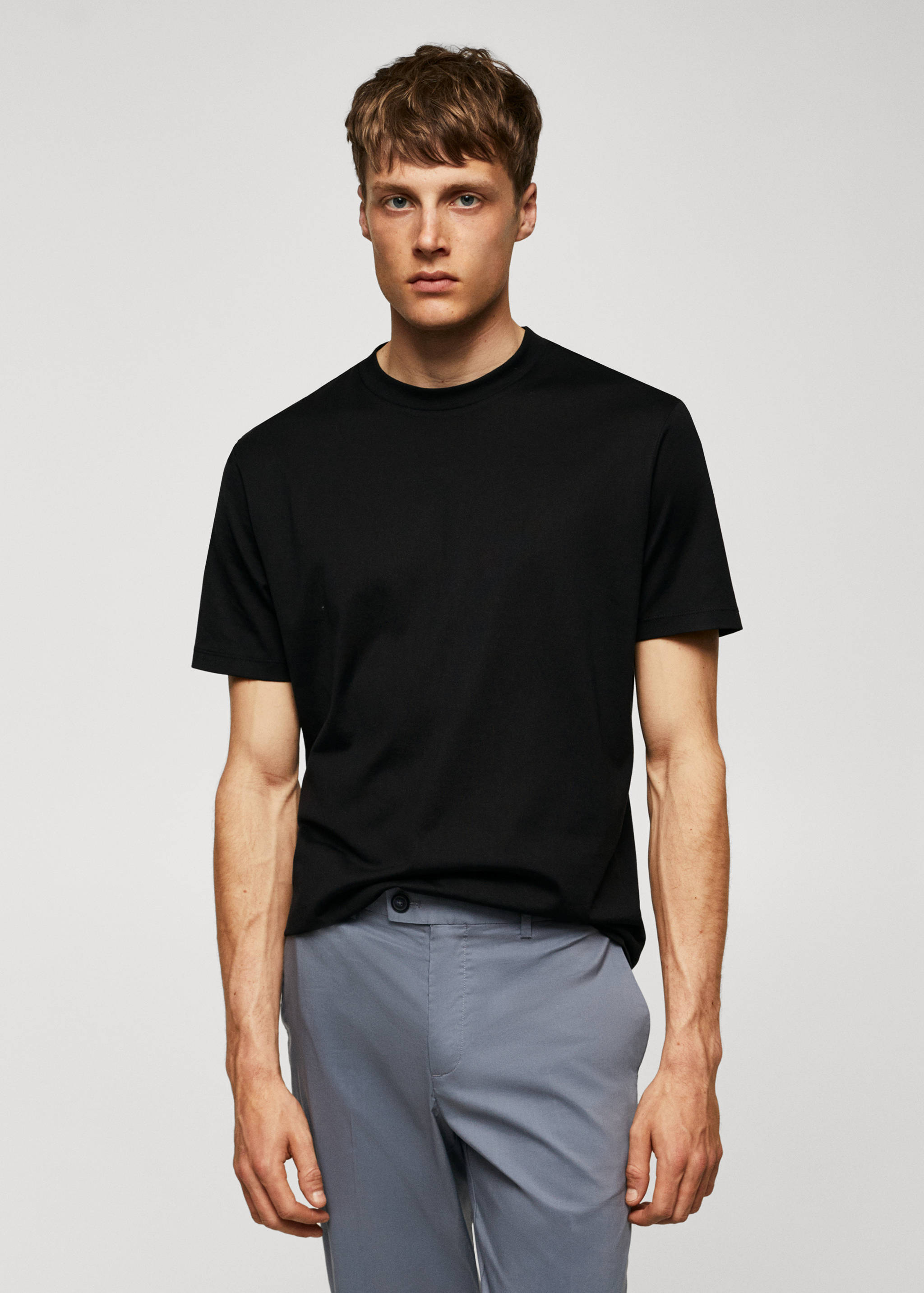 Mercerised regular-fit  t-shirt - Medium plane