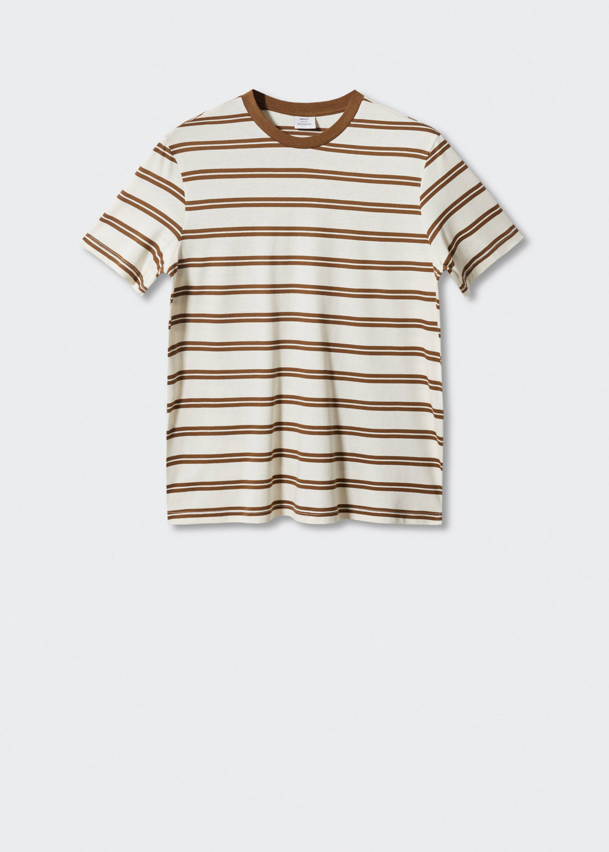 Striped modal cotton knitted t-shirt - Article without model