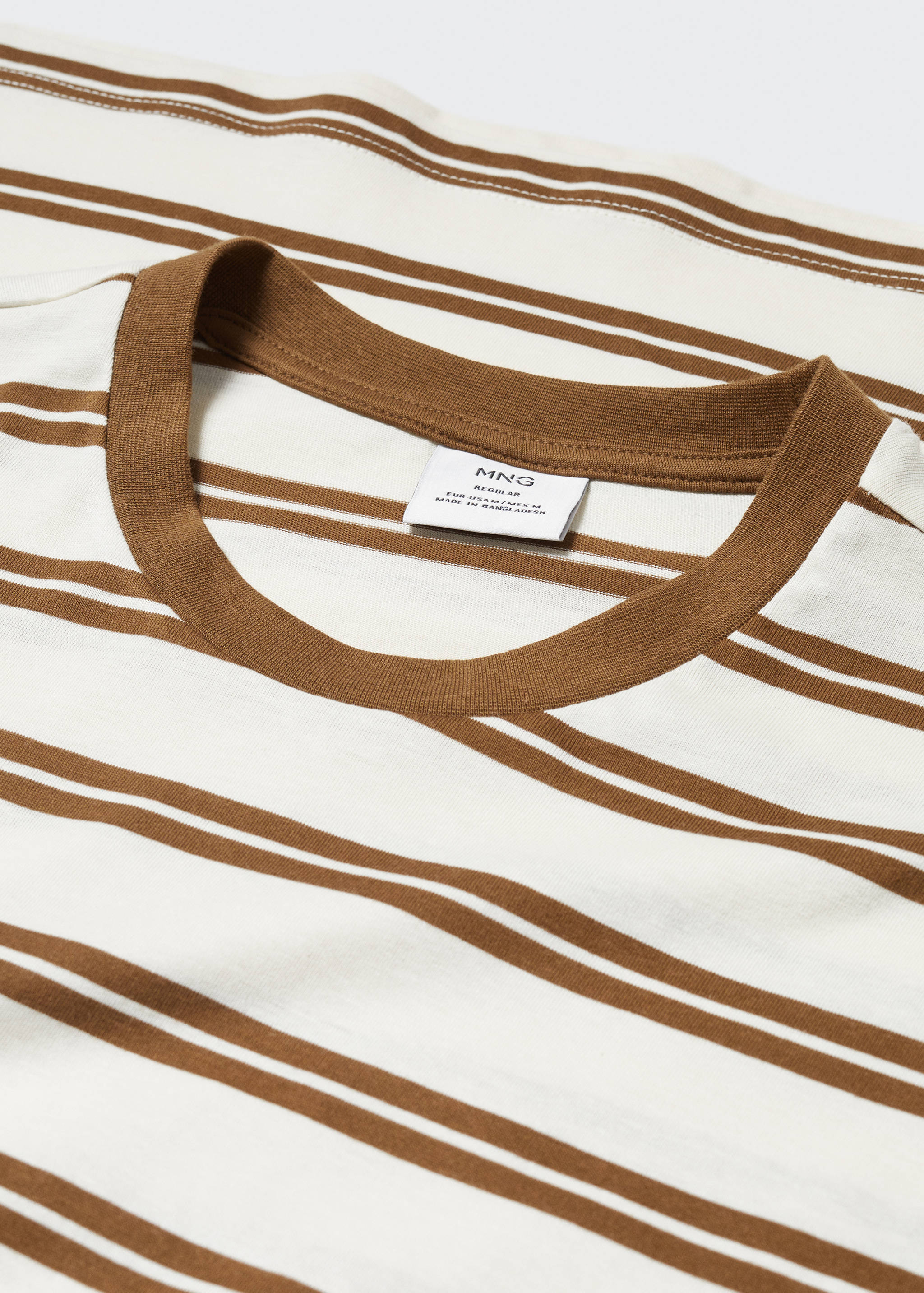 Striped modal cotton knitted t-shirt - Details of the article 8