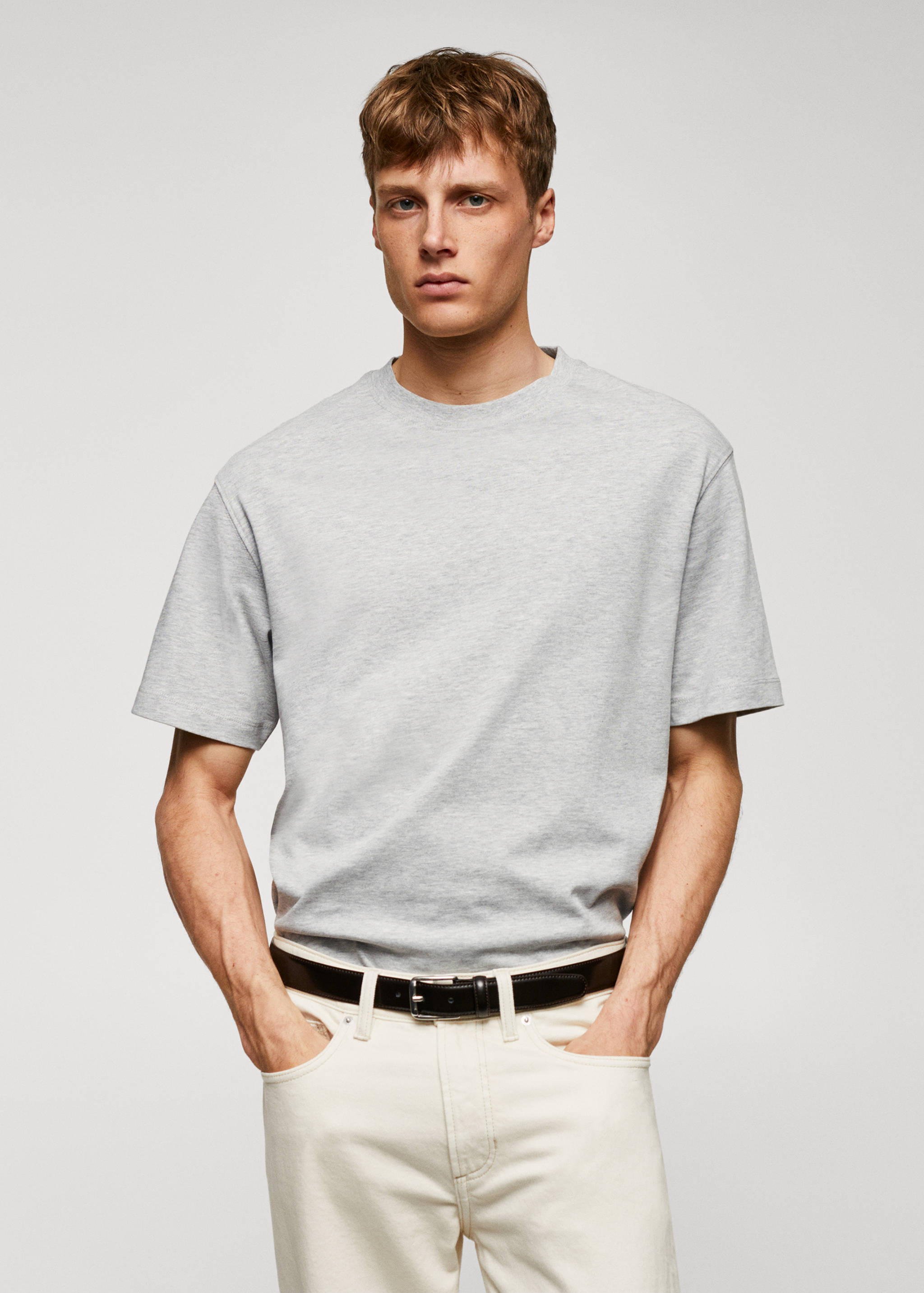 Basic relaxed-fit cotton t-shirt - Medium plane