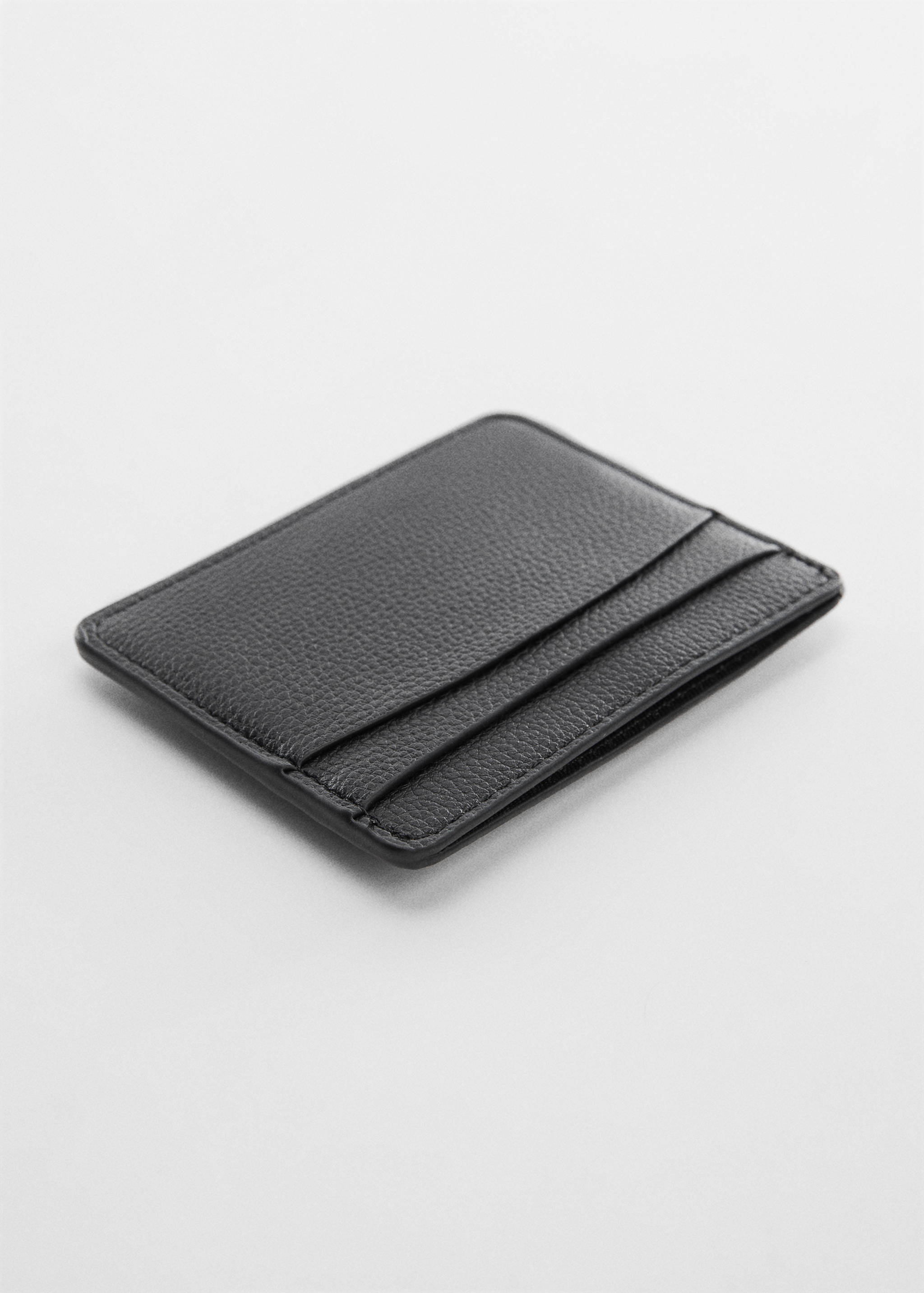 Anti-contactless faux-leather card holder - Medium plane