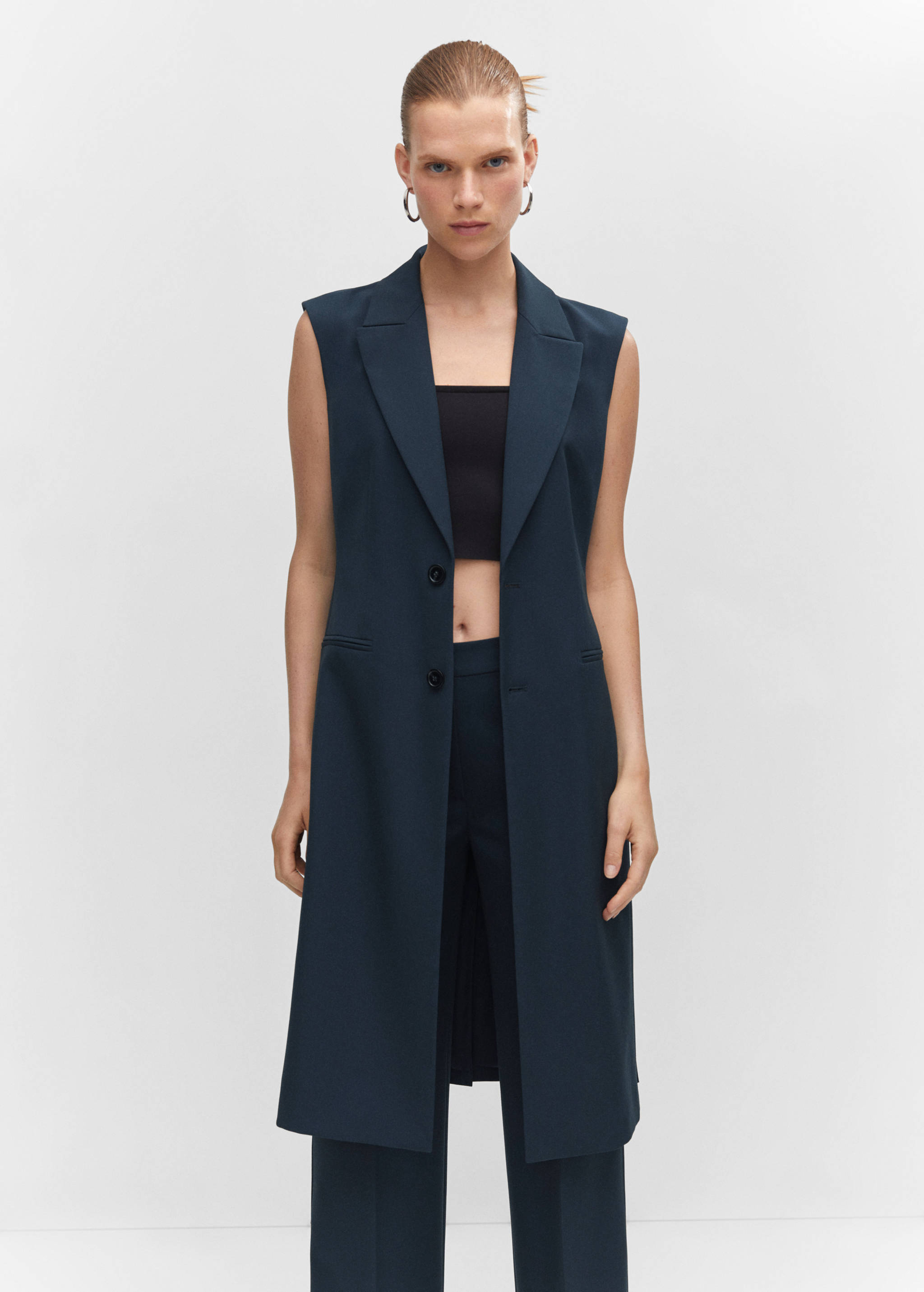 Прямые брюки с защипами - Деталь изделия 1