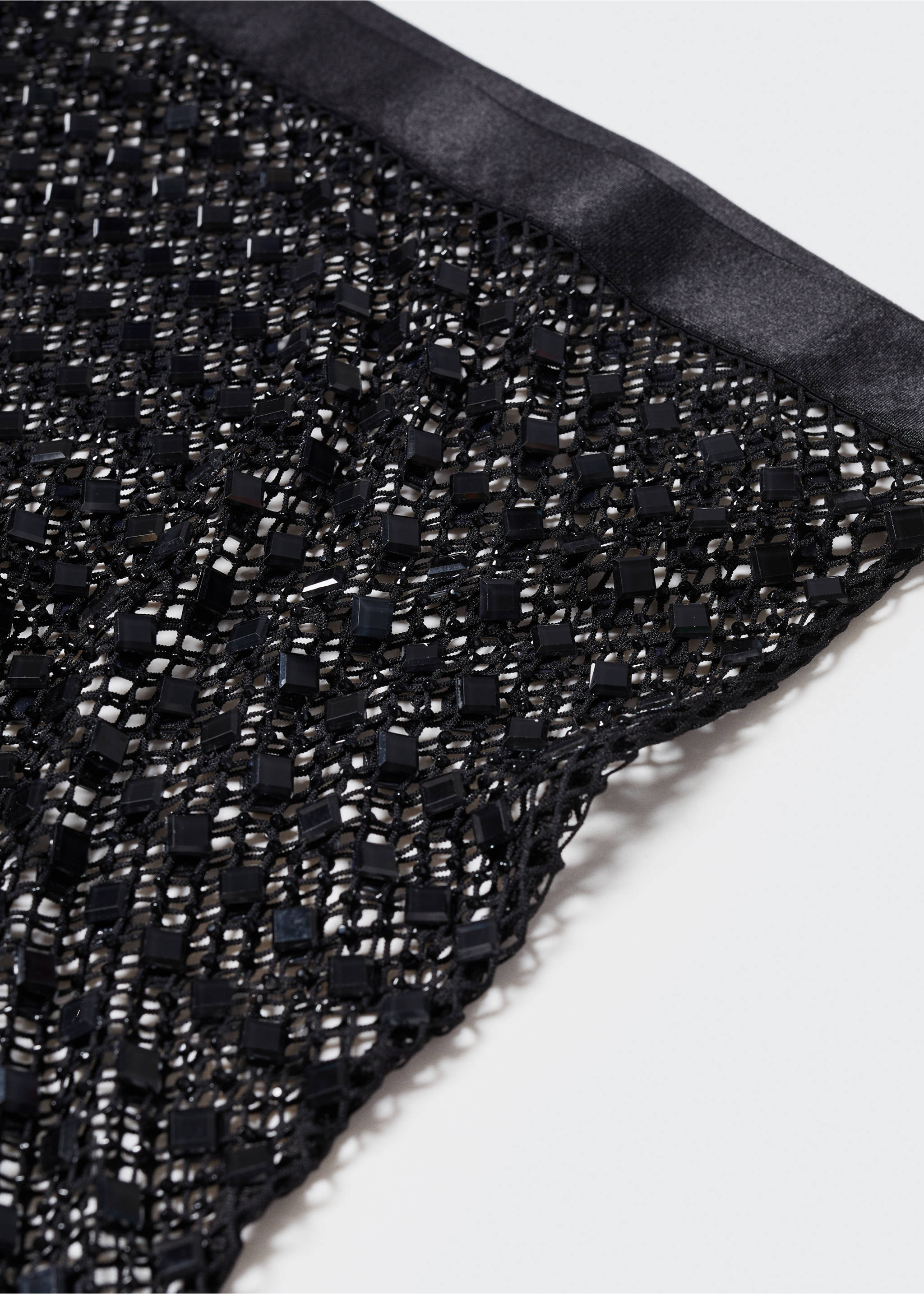 Falda malla strass - Detalle del artículo 8, Negro. Ref: 57041026-00.