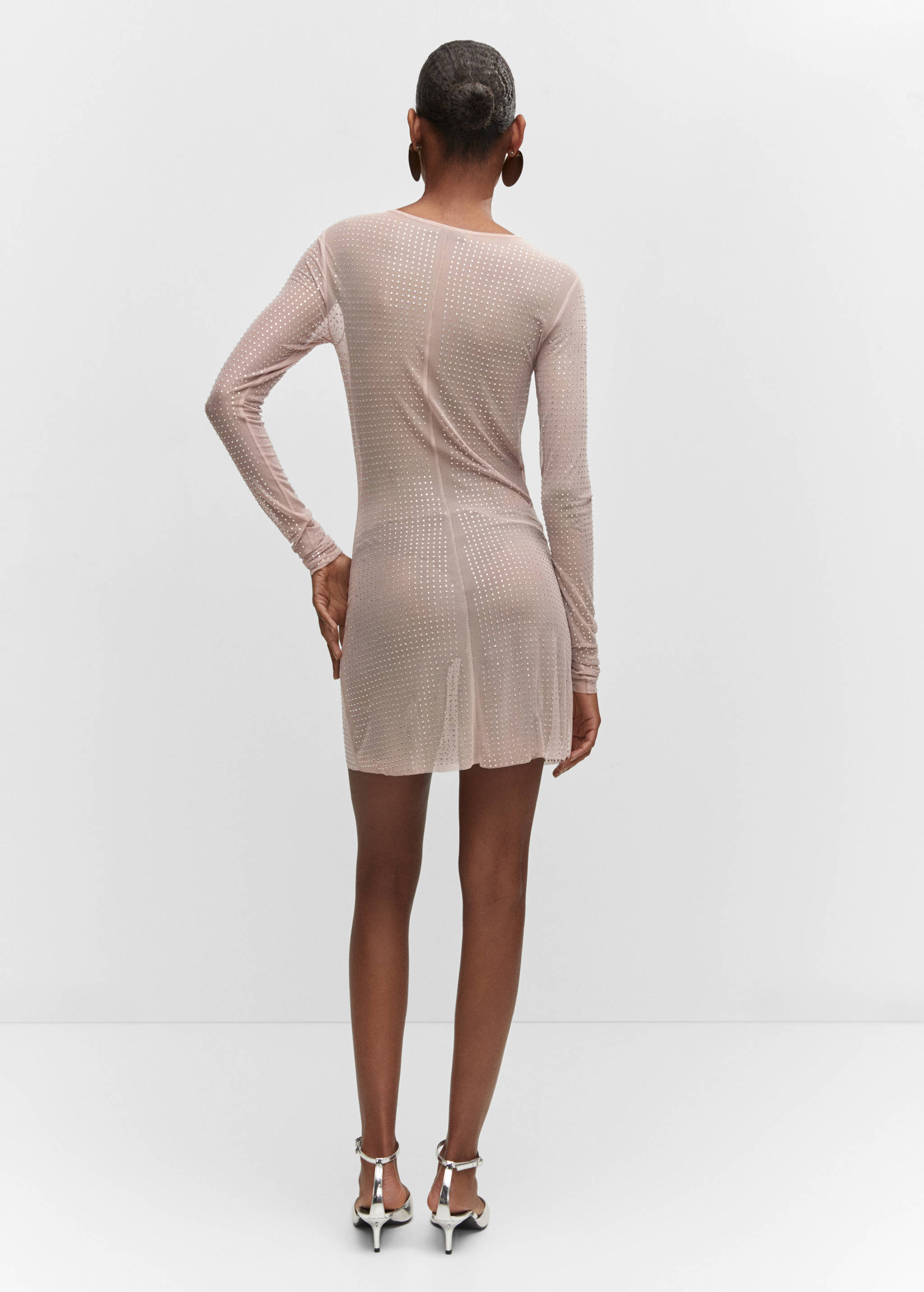 Mesh dress with crystal detail - Reverse of the article