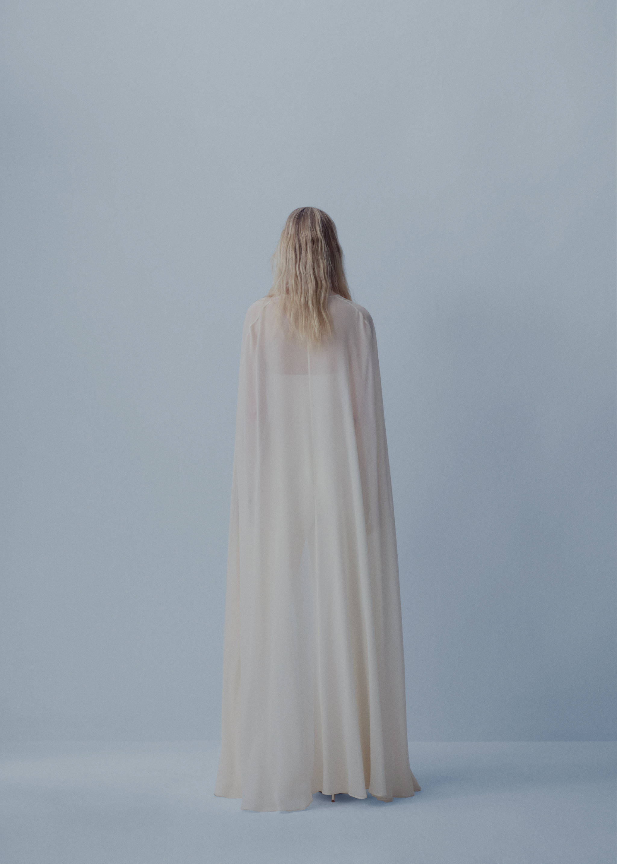 Longue cape ceinture à nouer - Verso de l’article