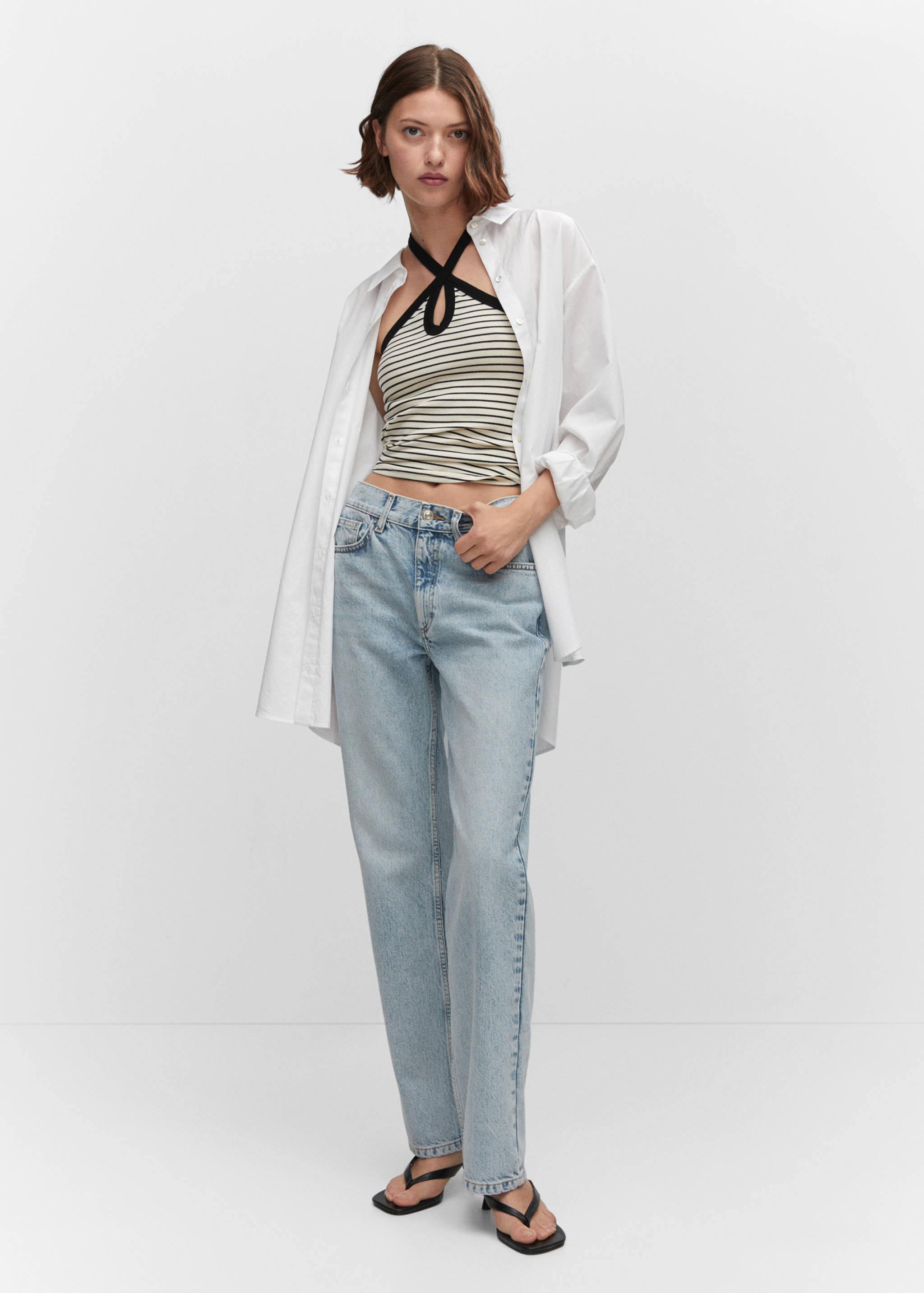 Mid-rise straight jeans - General plane