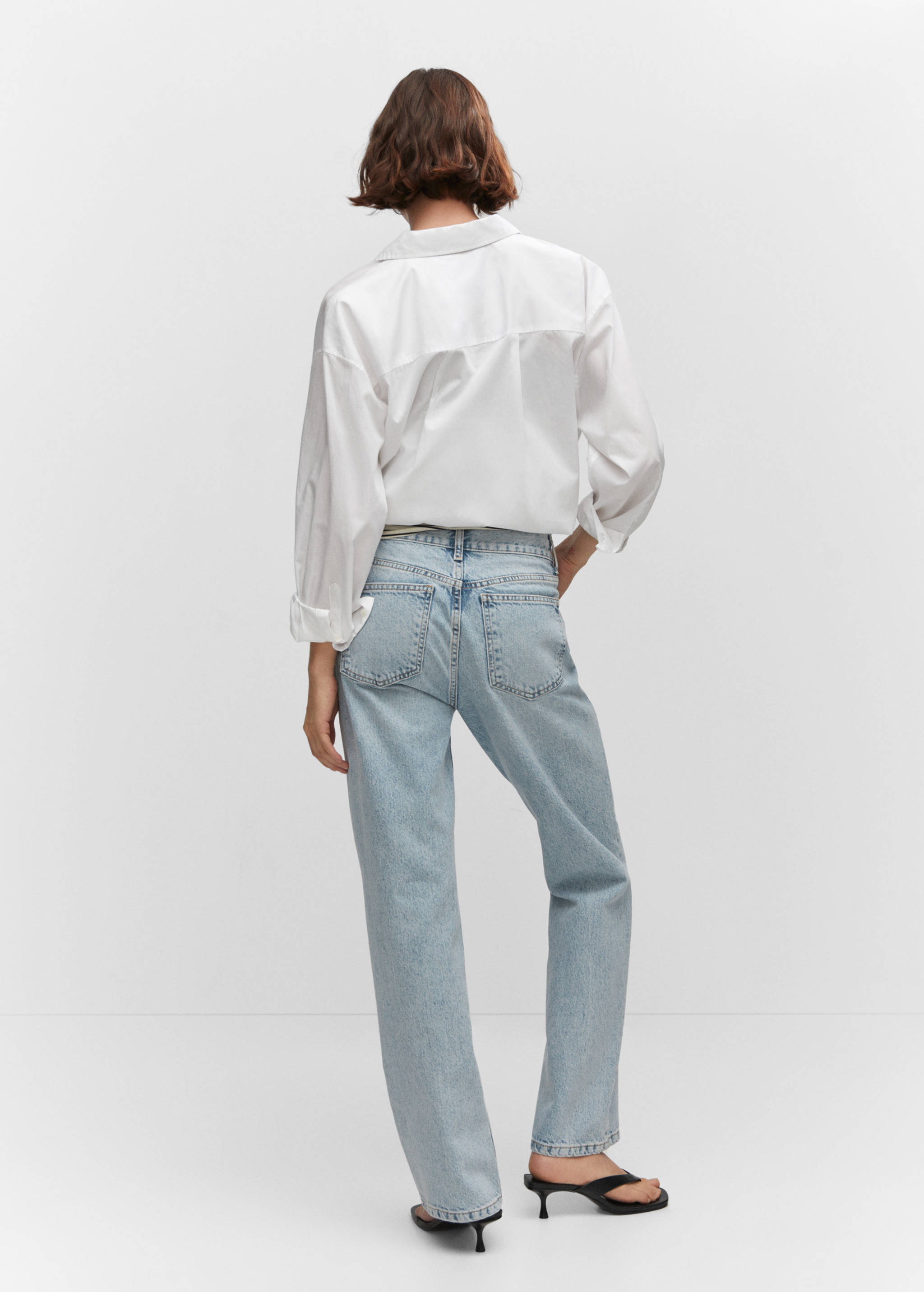 Mid-rise straight jeans - Reverse of the article