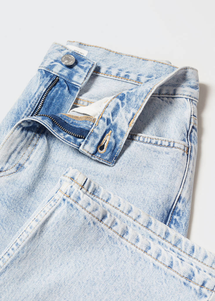 Mid-rise straight jeans — Light Blue