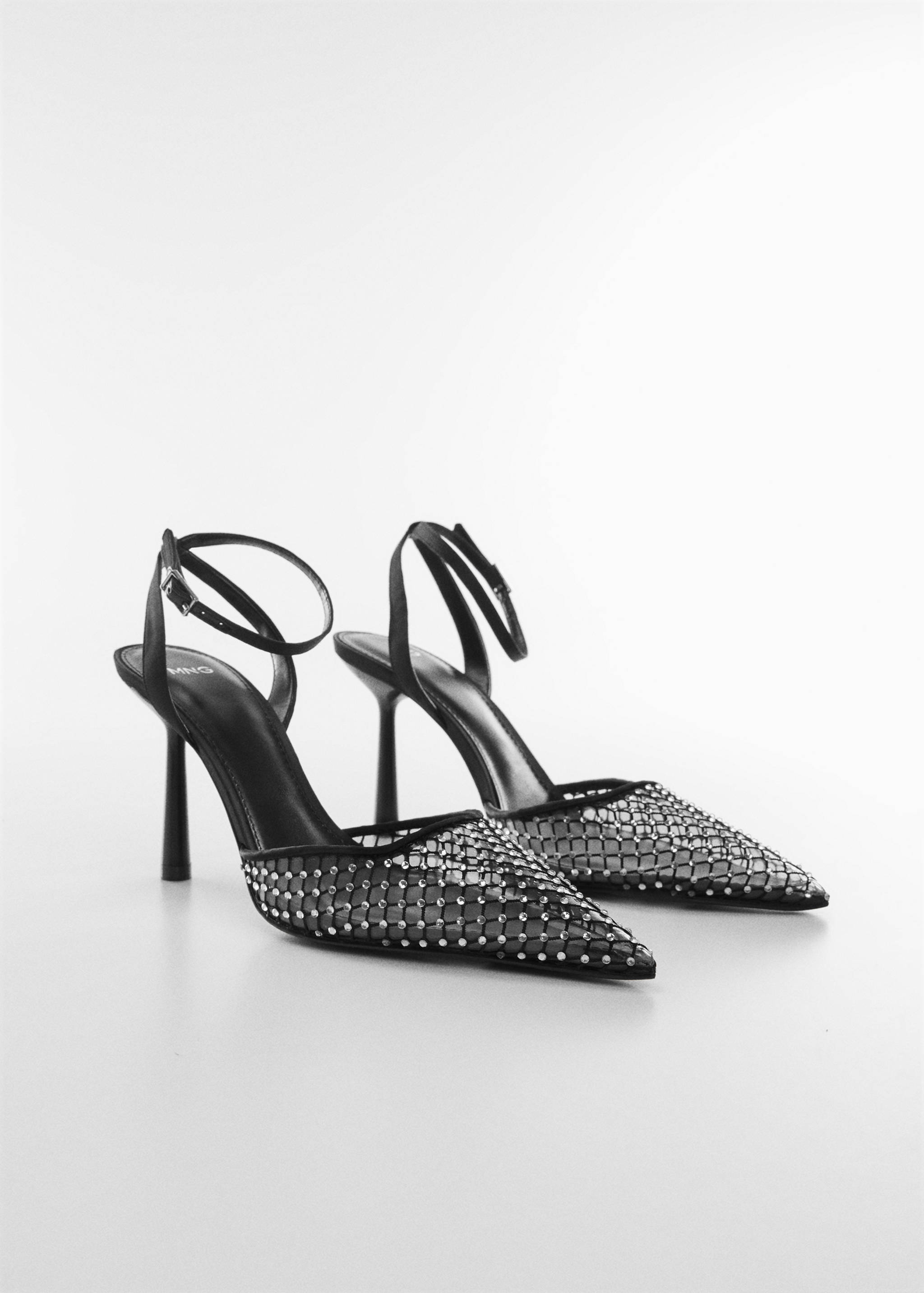 Rhinestone mesh shoes - Medium plane