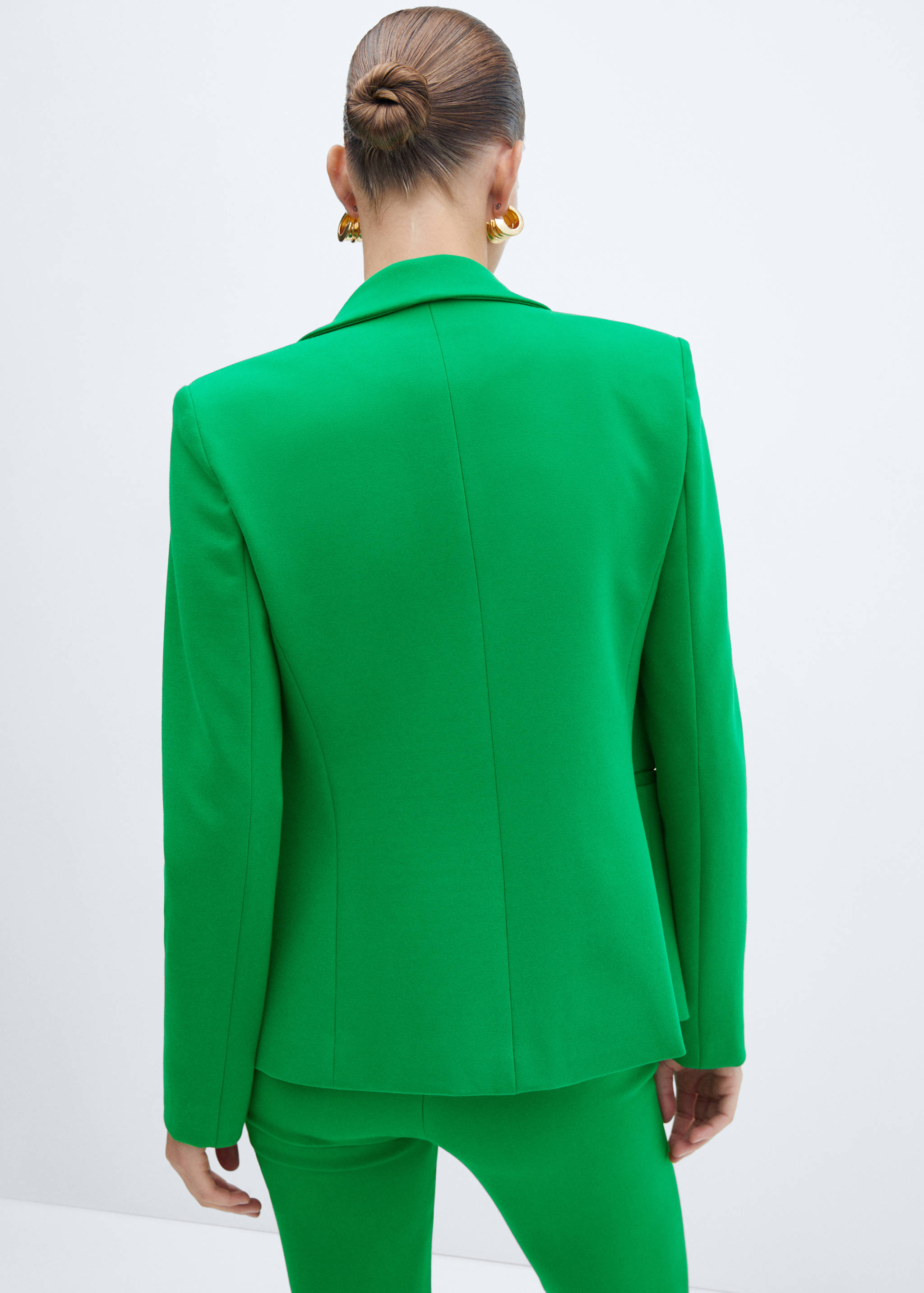 Fitted jacket with blunt stitching - Reverse of the article