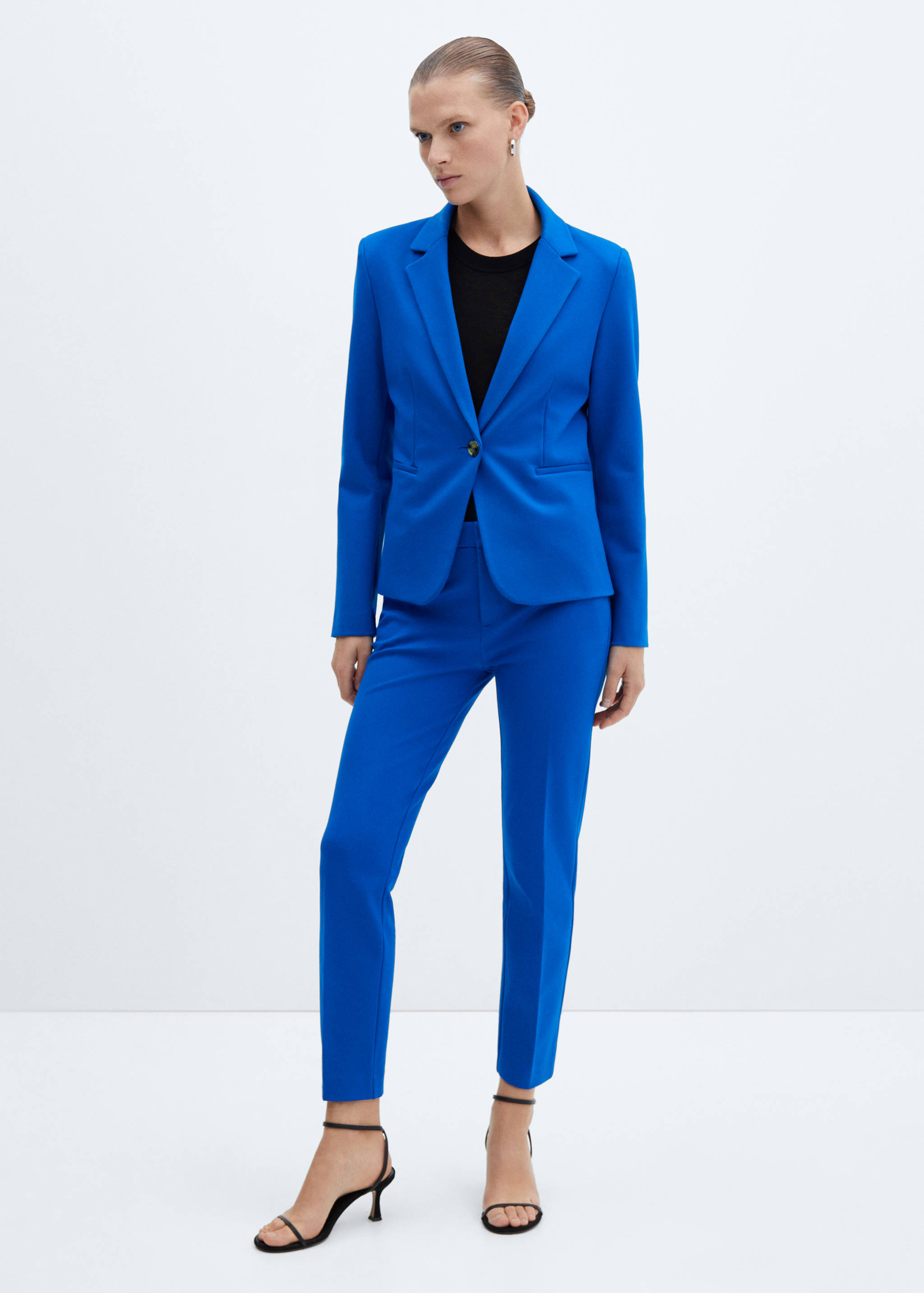 Fitted jacket with blunt stitching - General plane