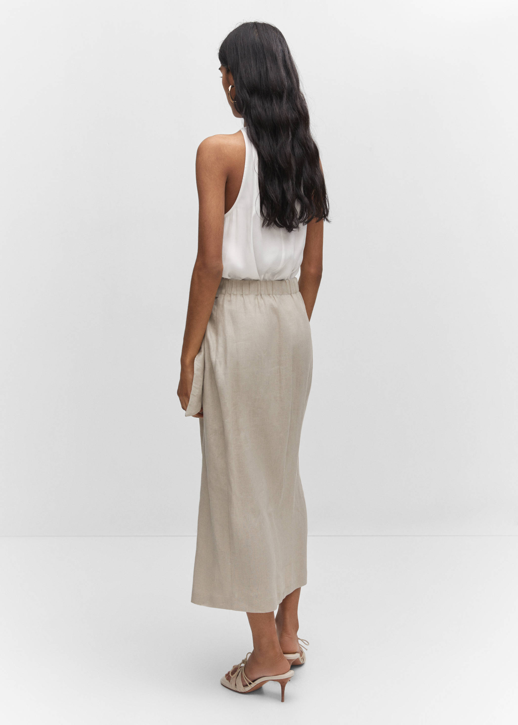 Satin halter-neck top - Reverse of the article