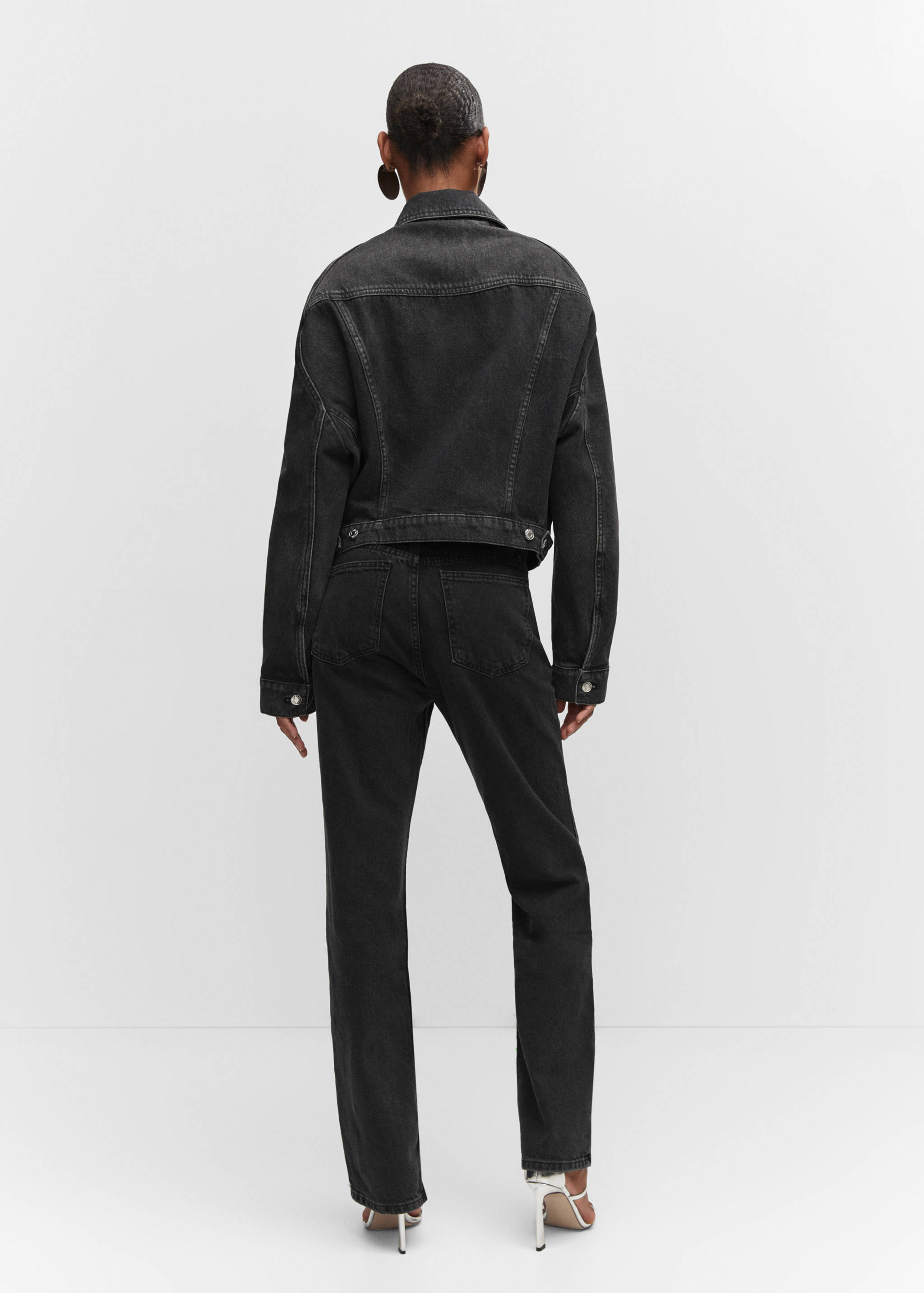 Oversize denim mont - Ürünün arkası