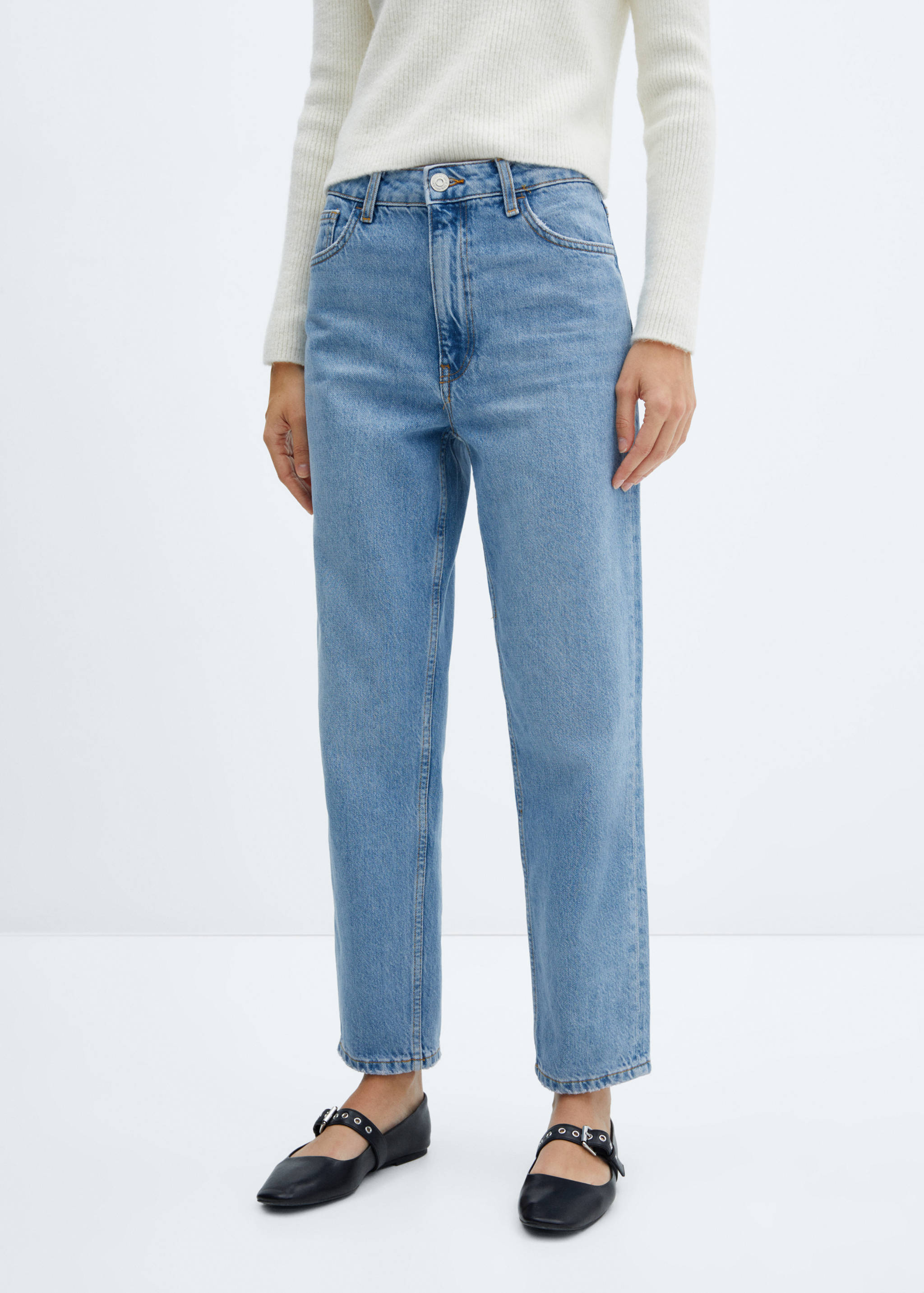 Jean Mom2000 mom taille haute - Plan moyen