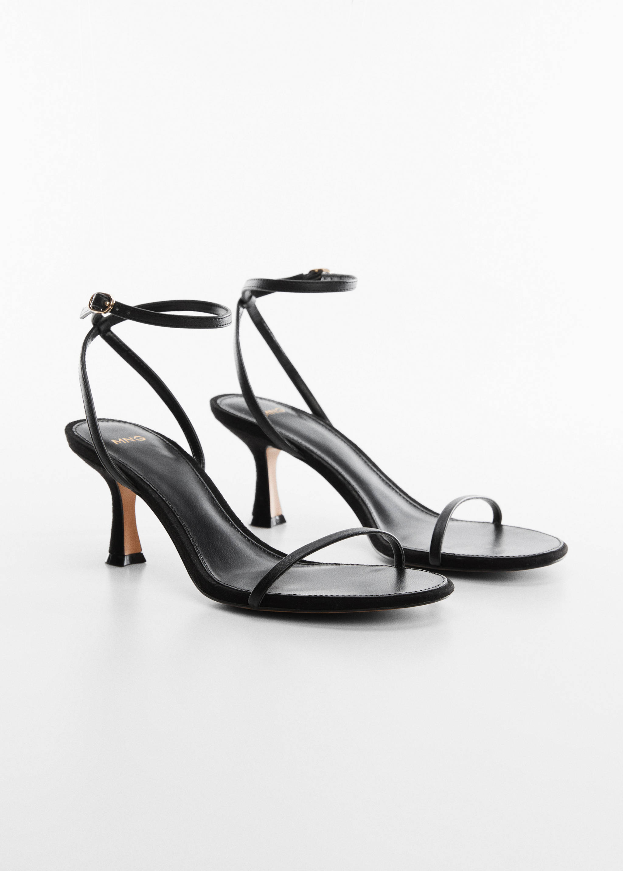 Ankle-cuff heeled sandals - Medium plane