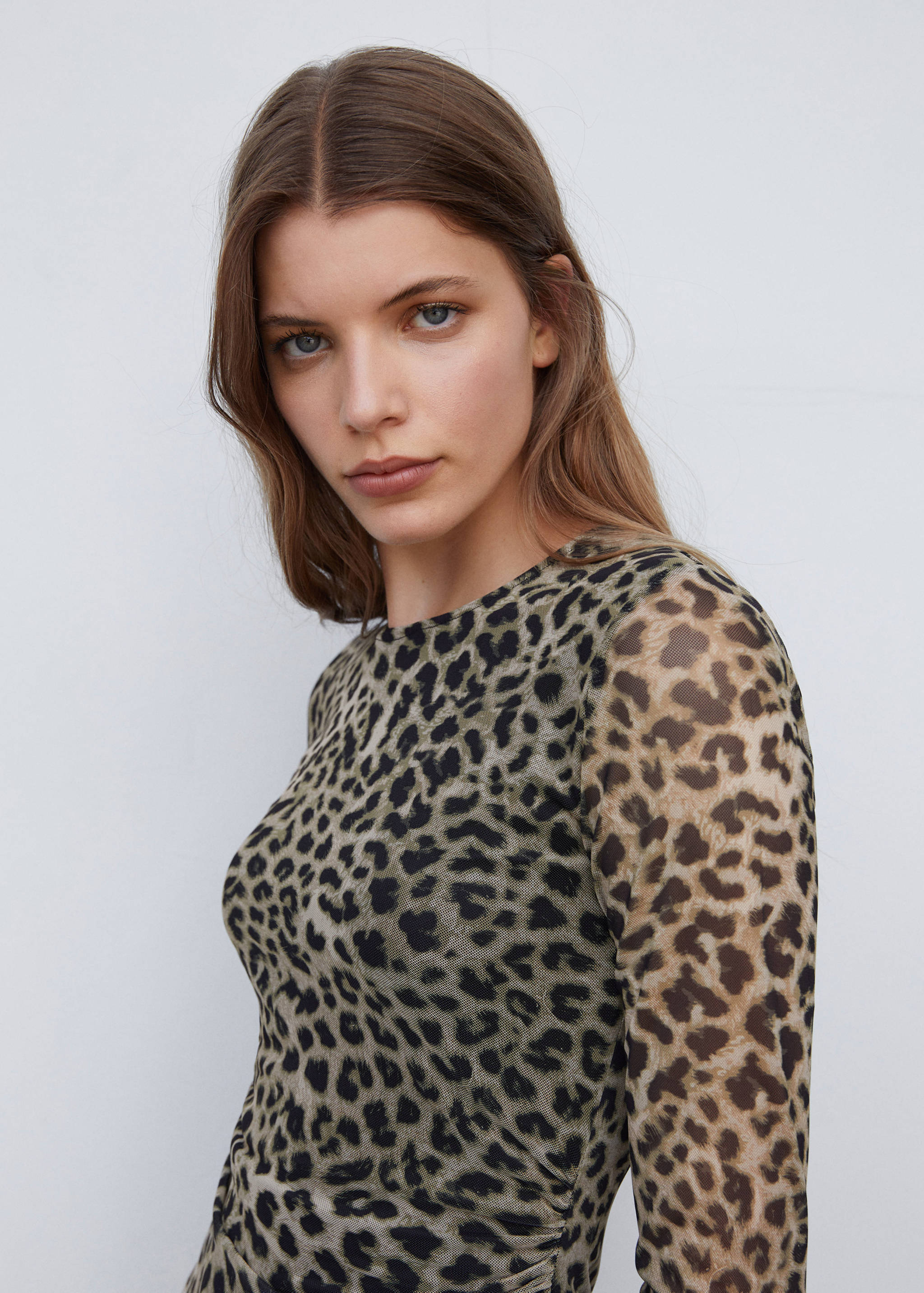 Vestido midi animal print - Detalle del artículo 1