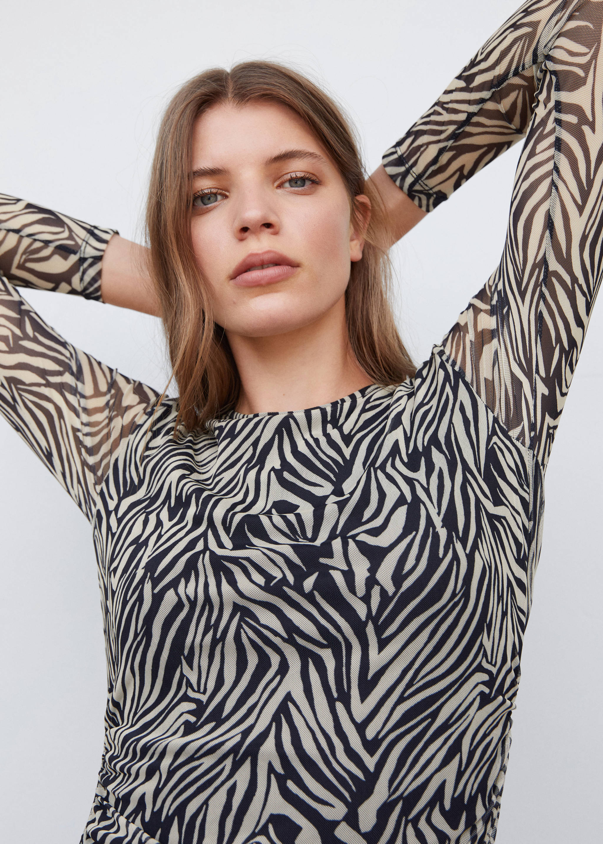 Vestido midi animal print - Detalle del artículo 1