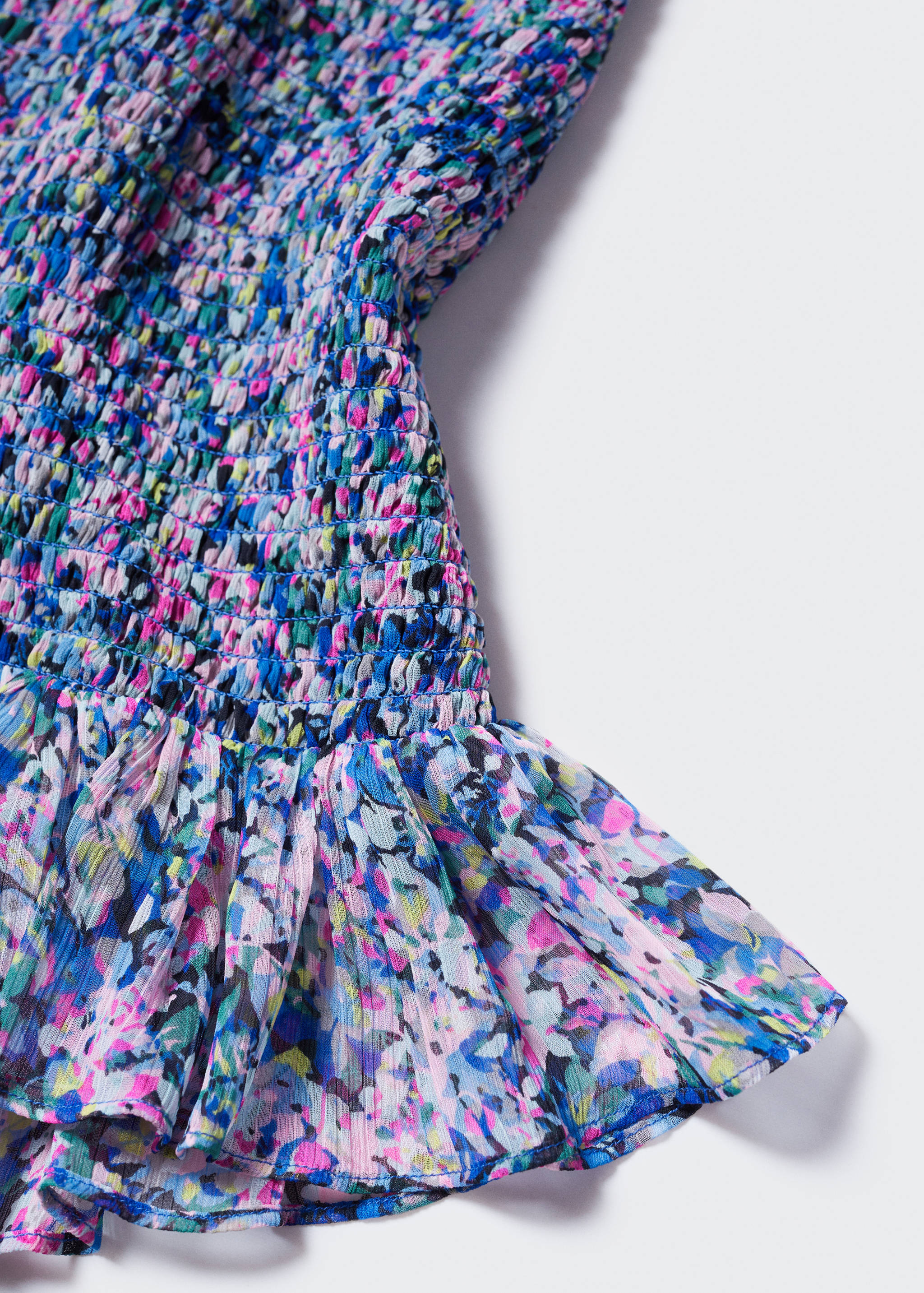 Vestido corto bajo fruncido - Detalle del artículo 8