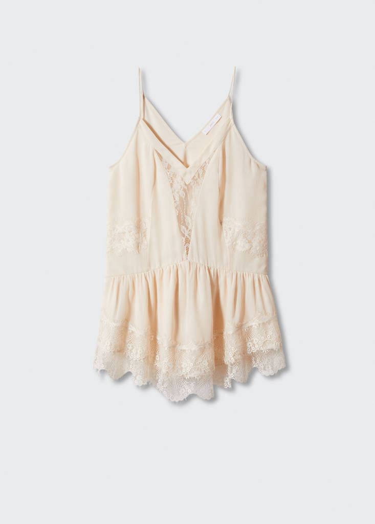 Lace camisole dress - Women | MANGO Montenegro