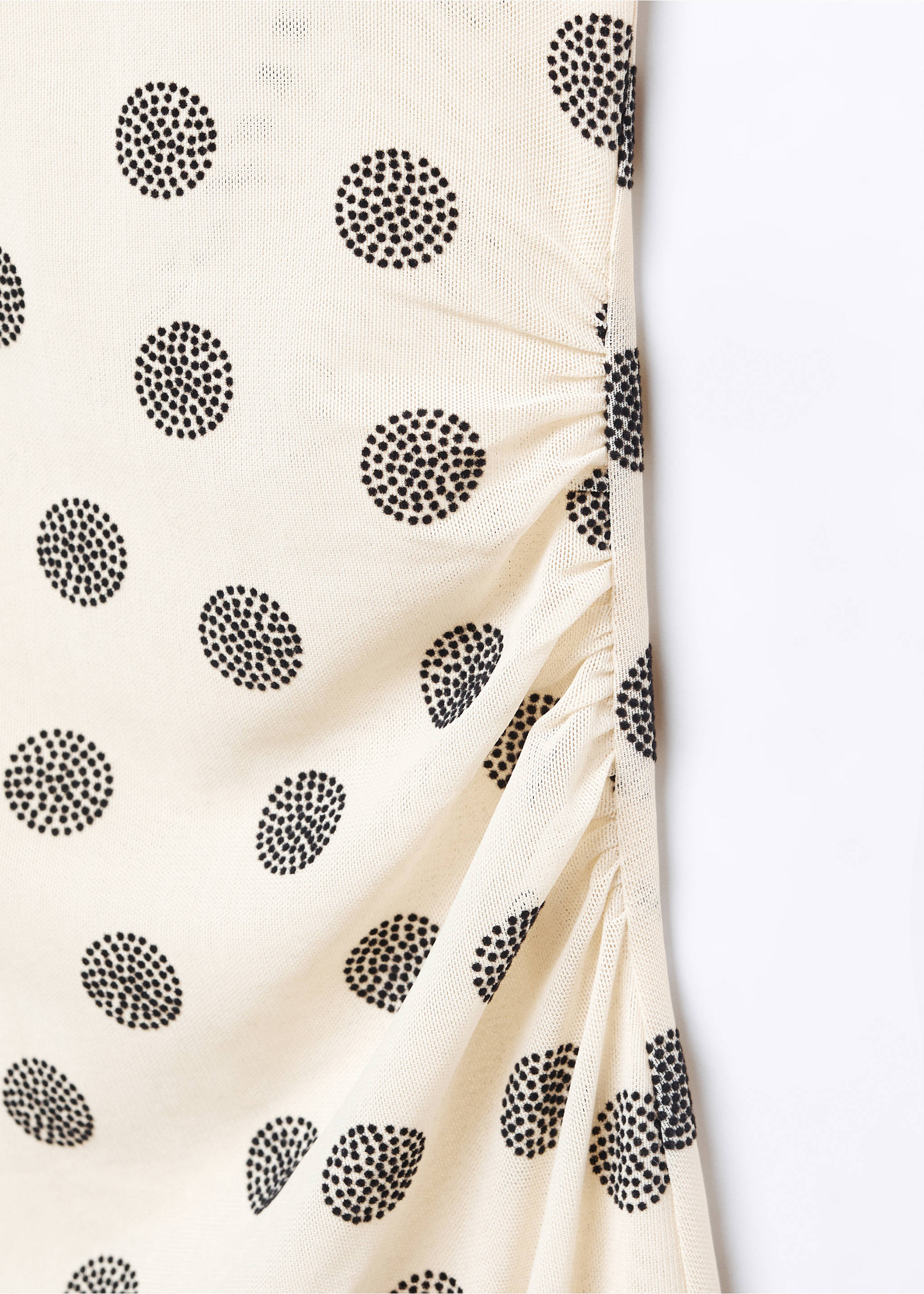 Printed dress with back opening - Details of the article 8, Off White. Ref: 57043817-00.