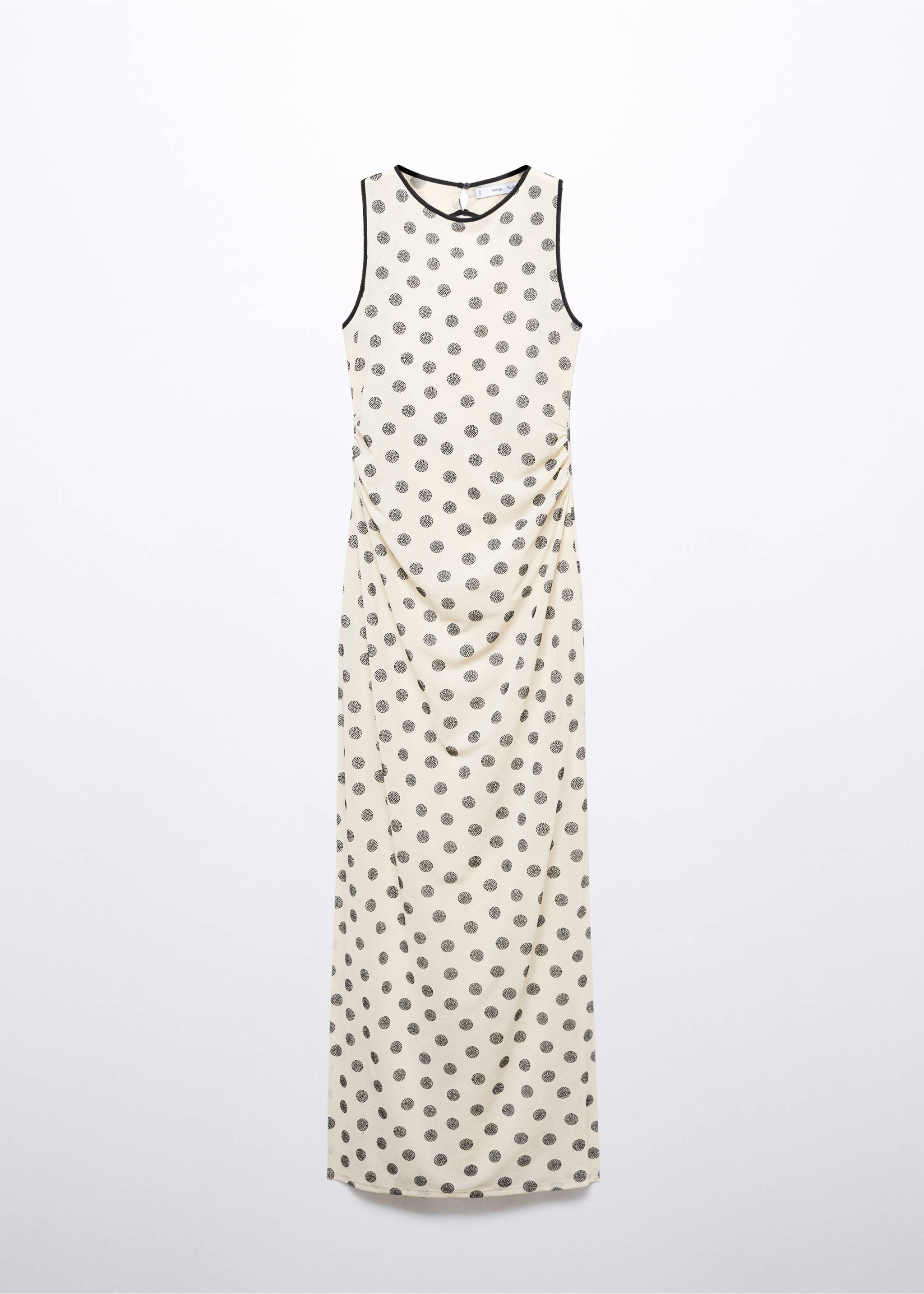 Printed dress with back opening - Article without model, Off White. Ref: 57043817-00.