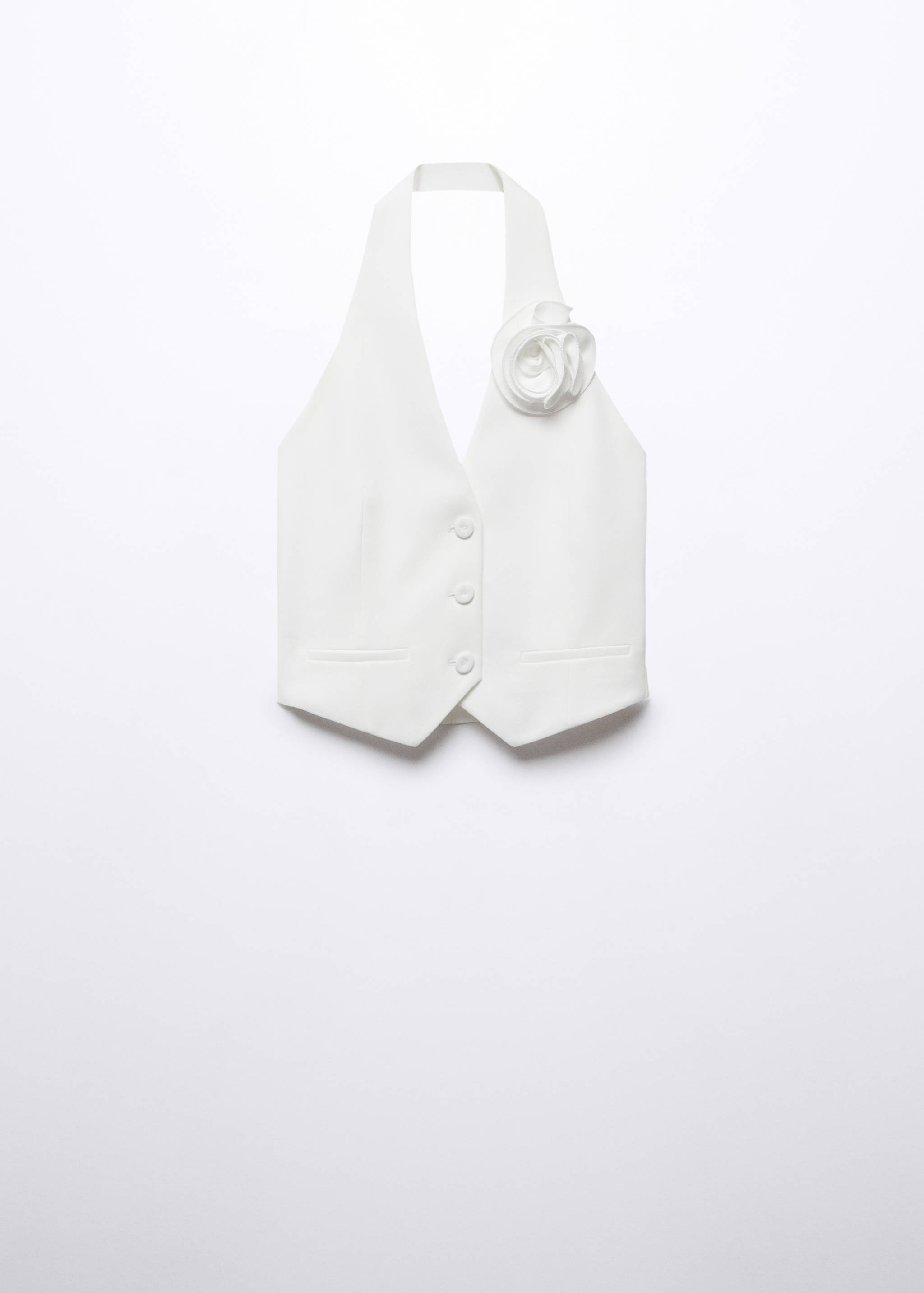Vest with floral appliqué  - Article without model