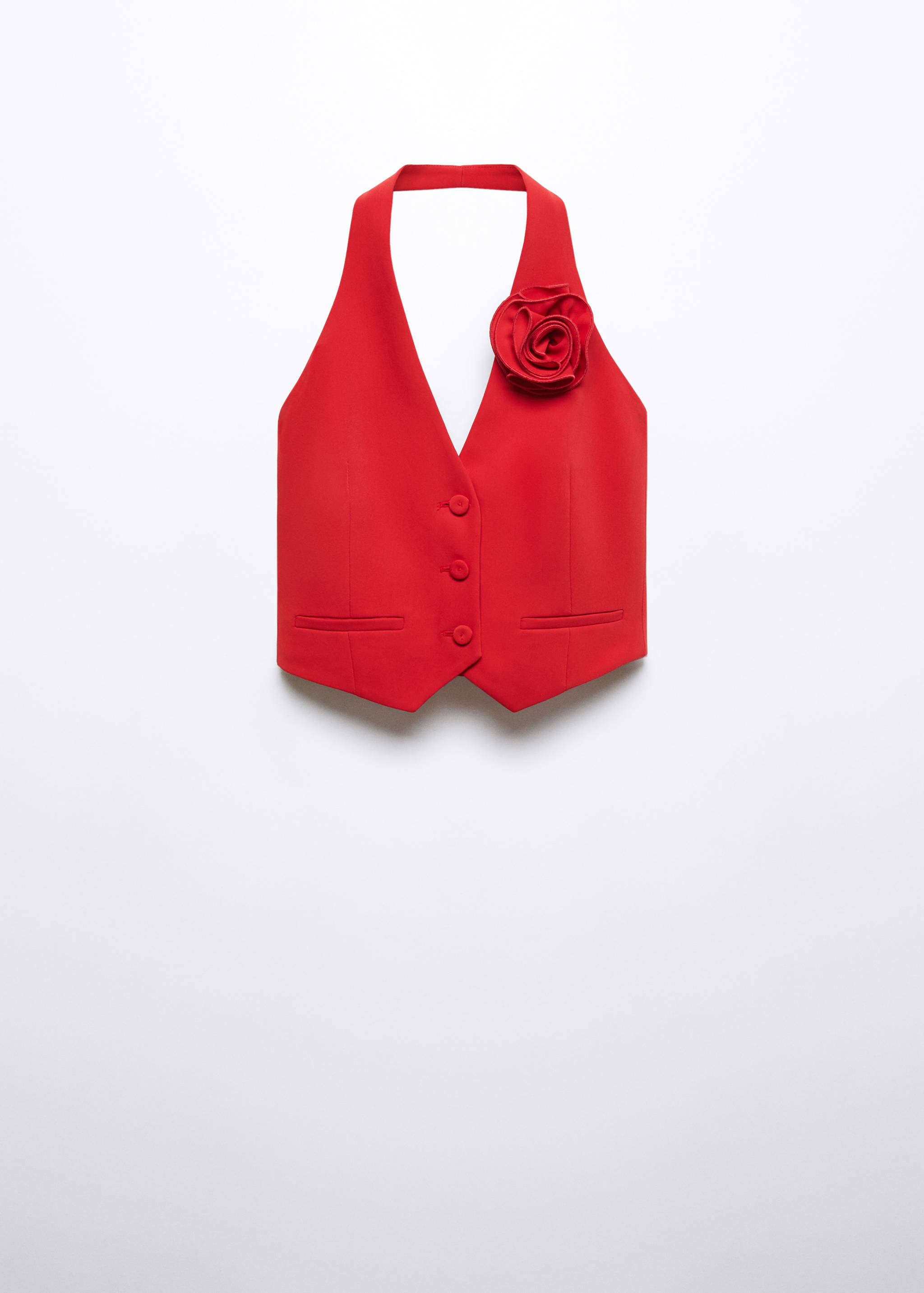 Vest with floral appliqué  - Article without model