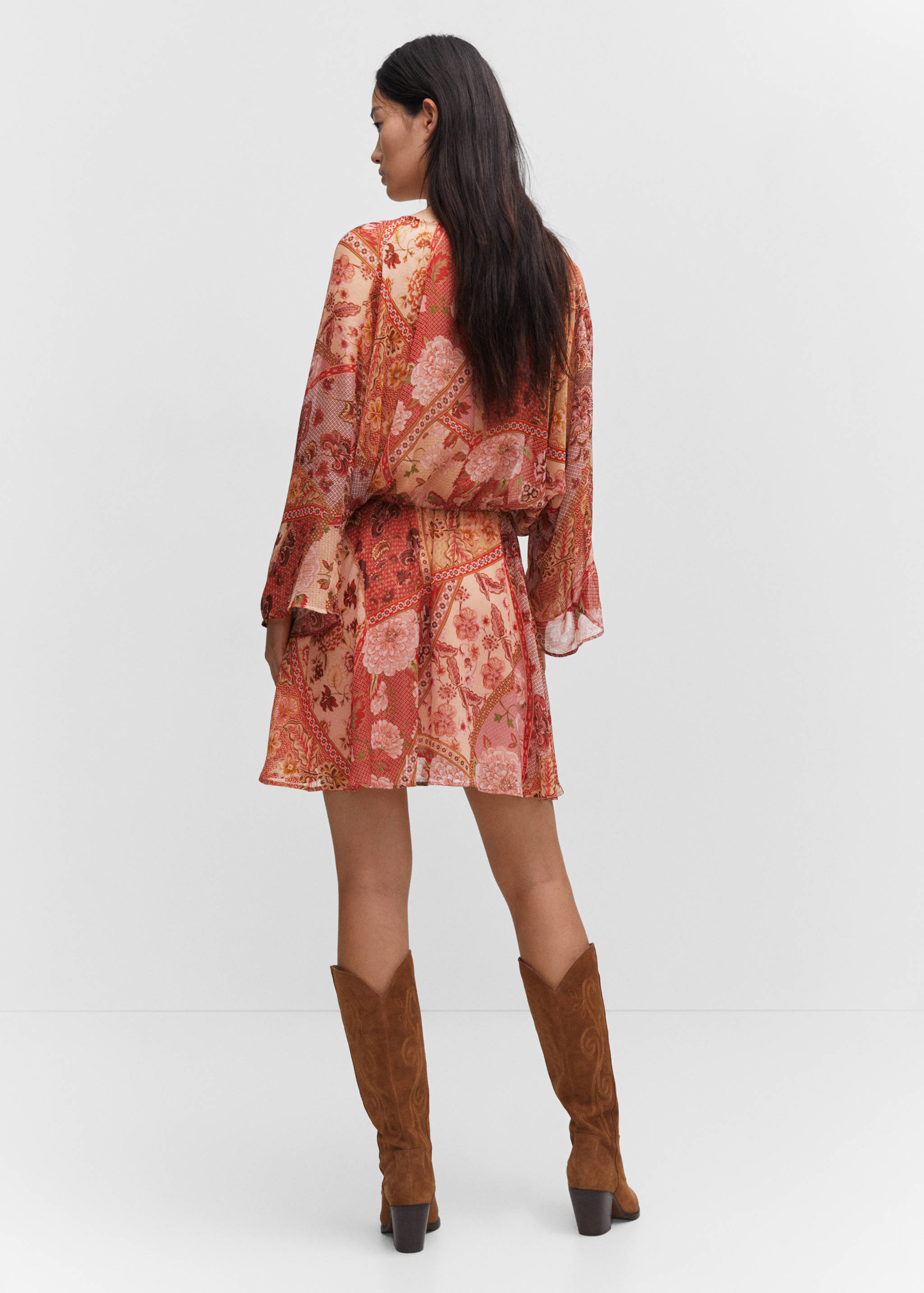 Vestido gasa estampado - Reverso del artículo