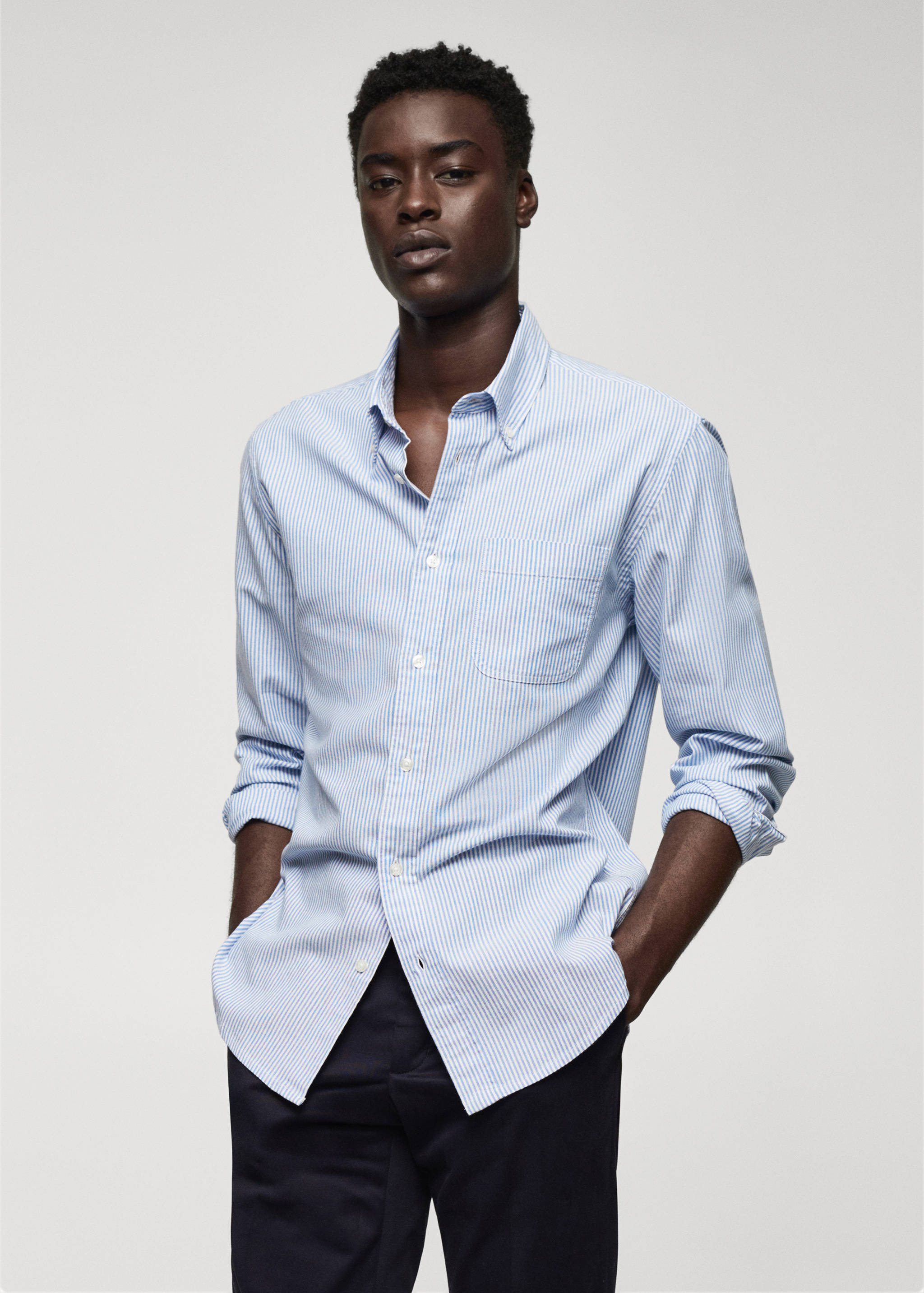 100% cotton kodak striped shirt - Medium plane