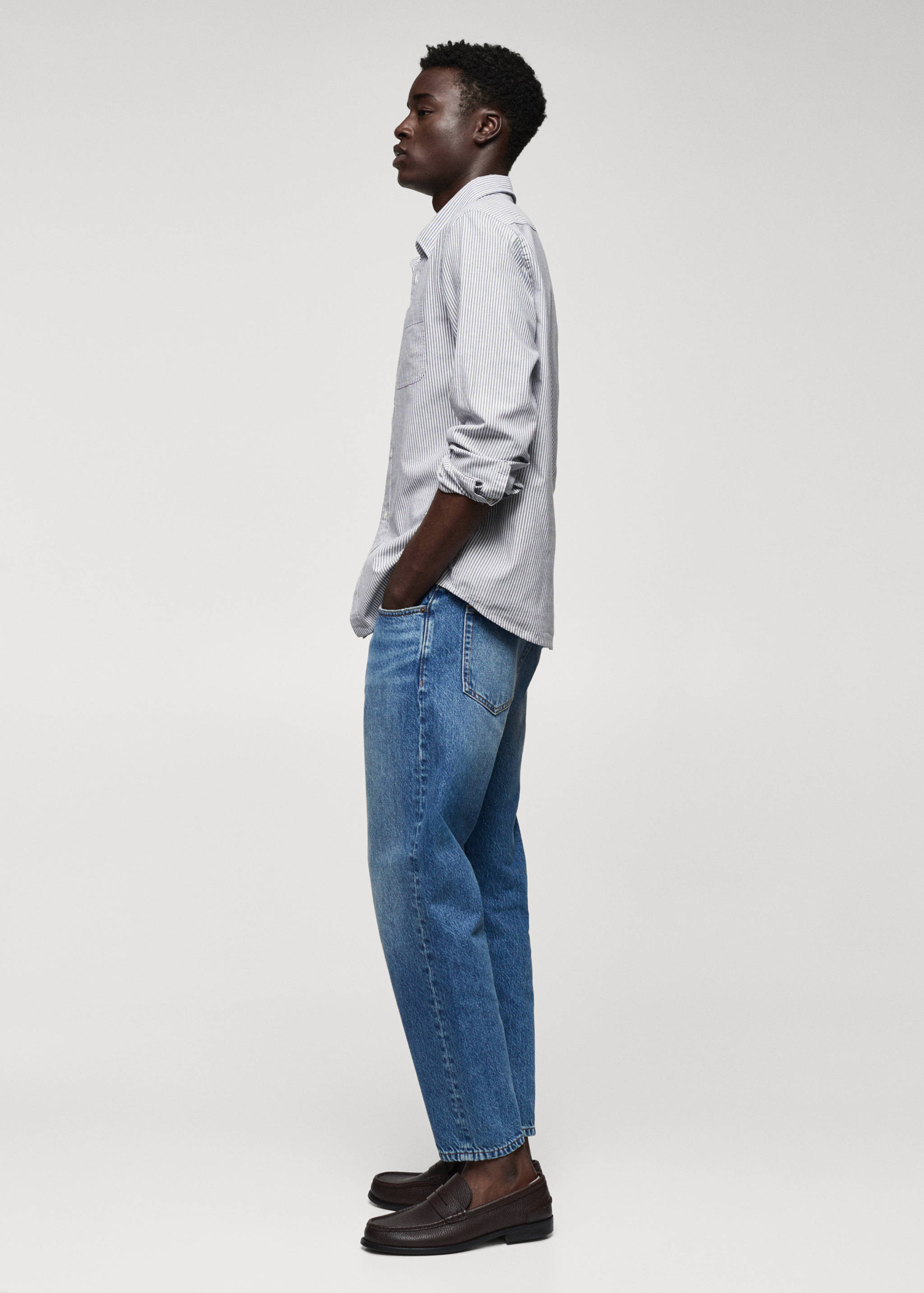 100% cotton kodak striped shirt - Details of the article 2