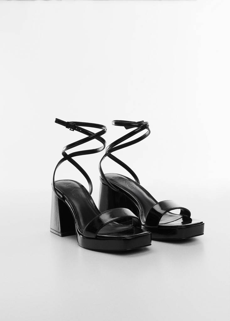 Heel strips sandals — Black
