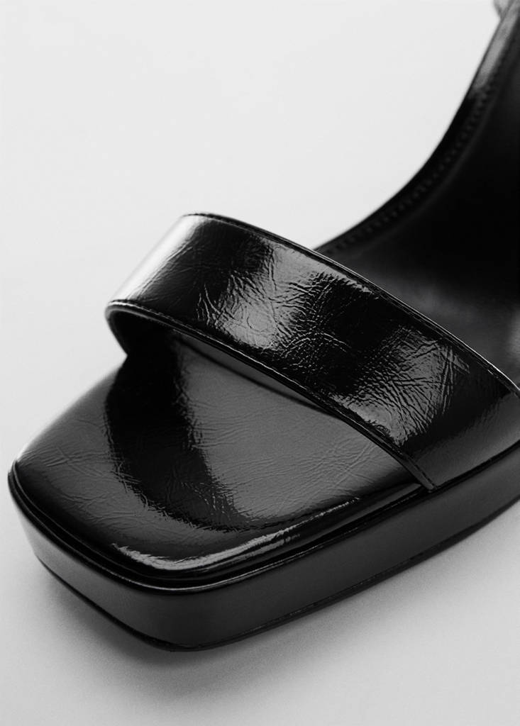 Heel strips sandals — Black