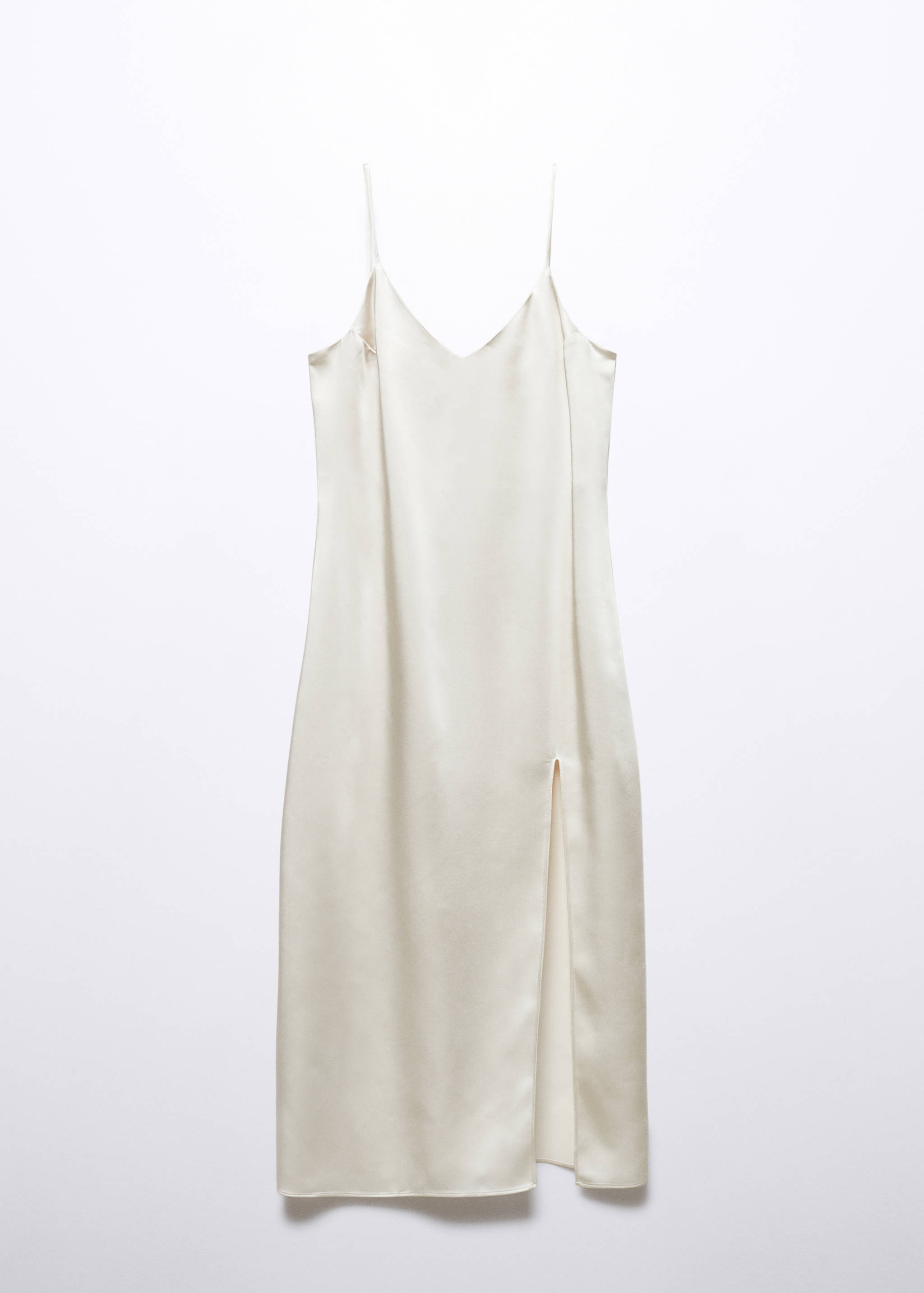 Side-slit satin dress - Article without model