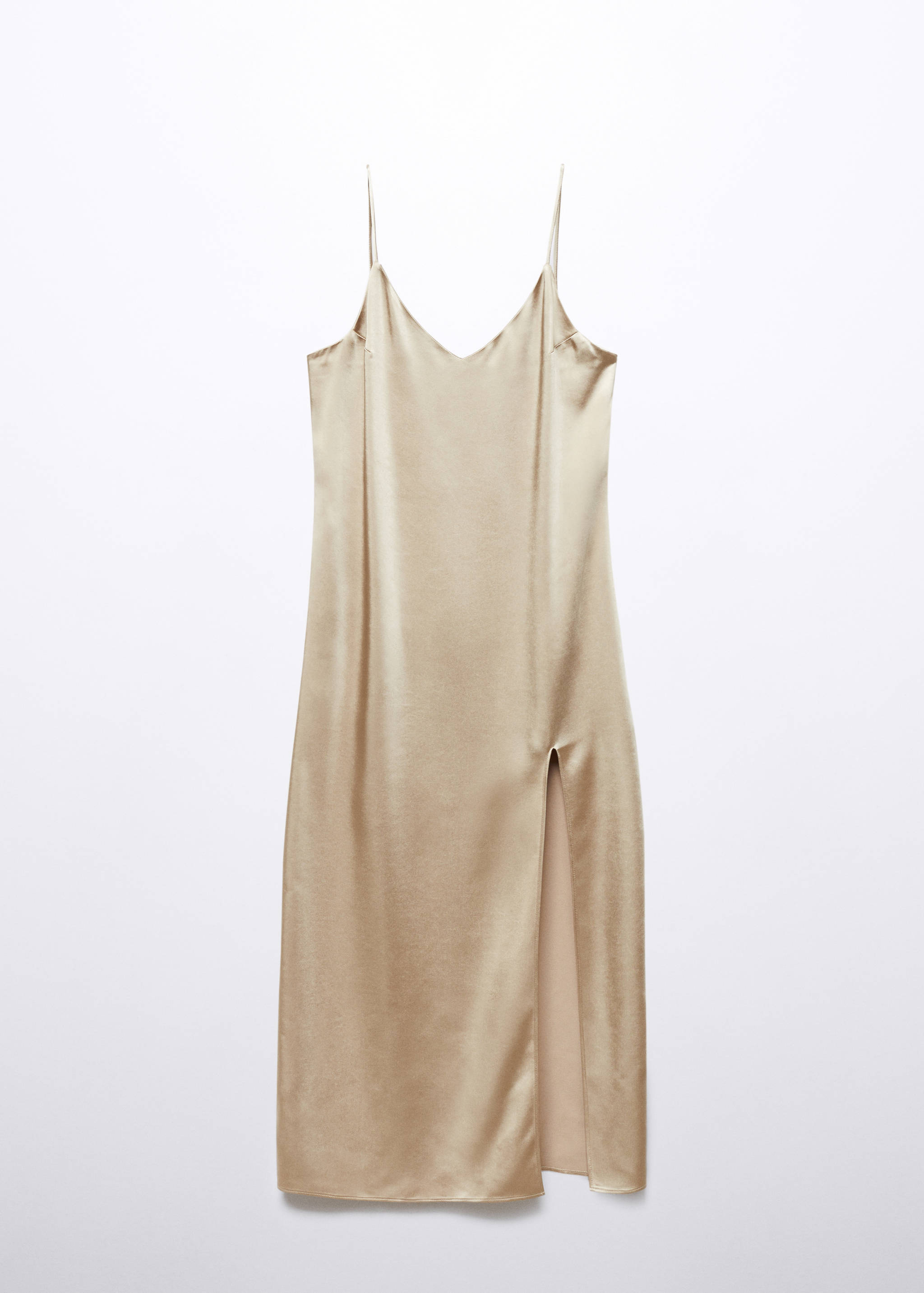 Side-slit satin dress - Article without model