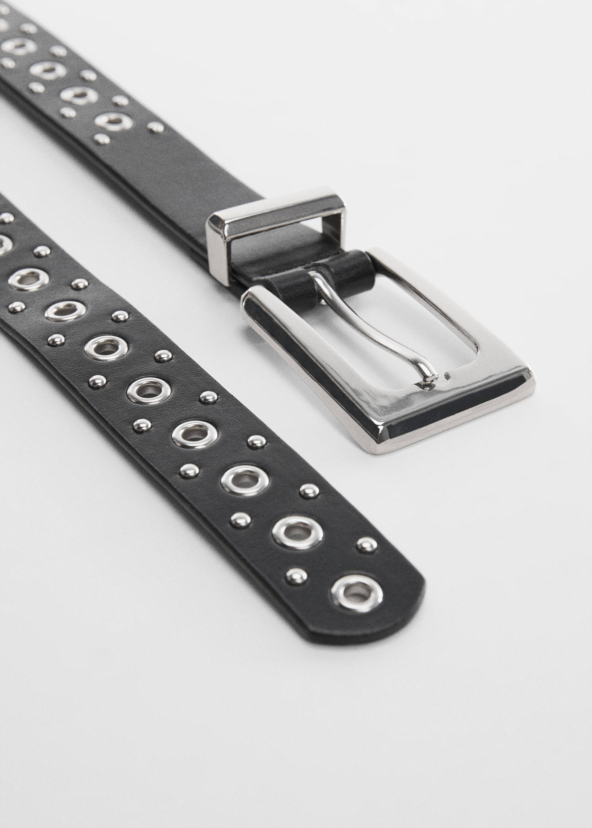 Buckled studded belt - Medium plane