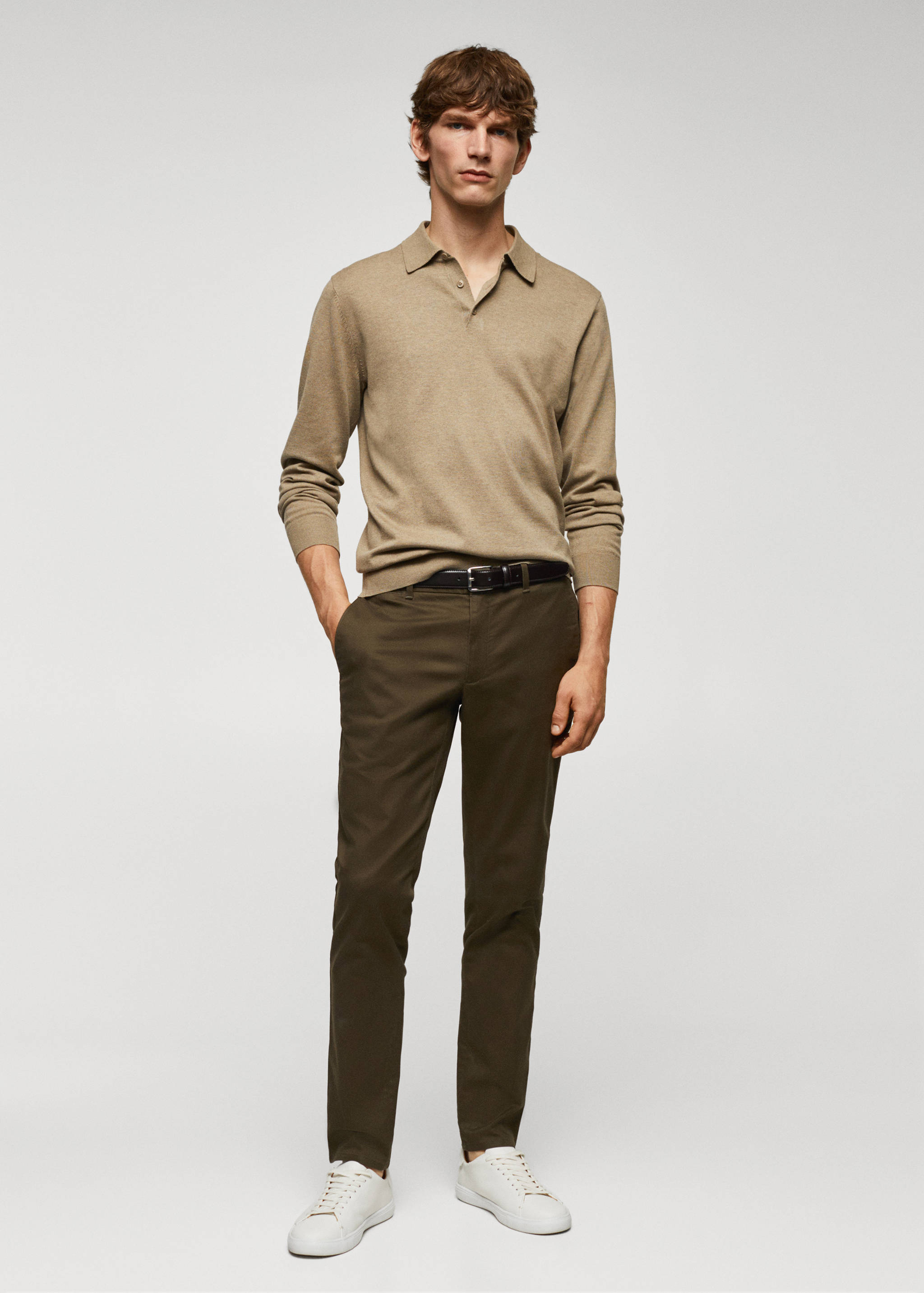 Pantalon chino slim fit serge - Plan général