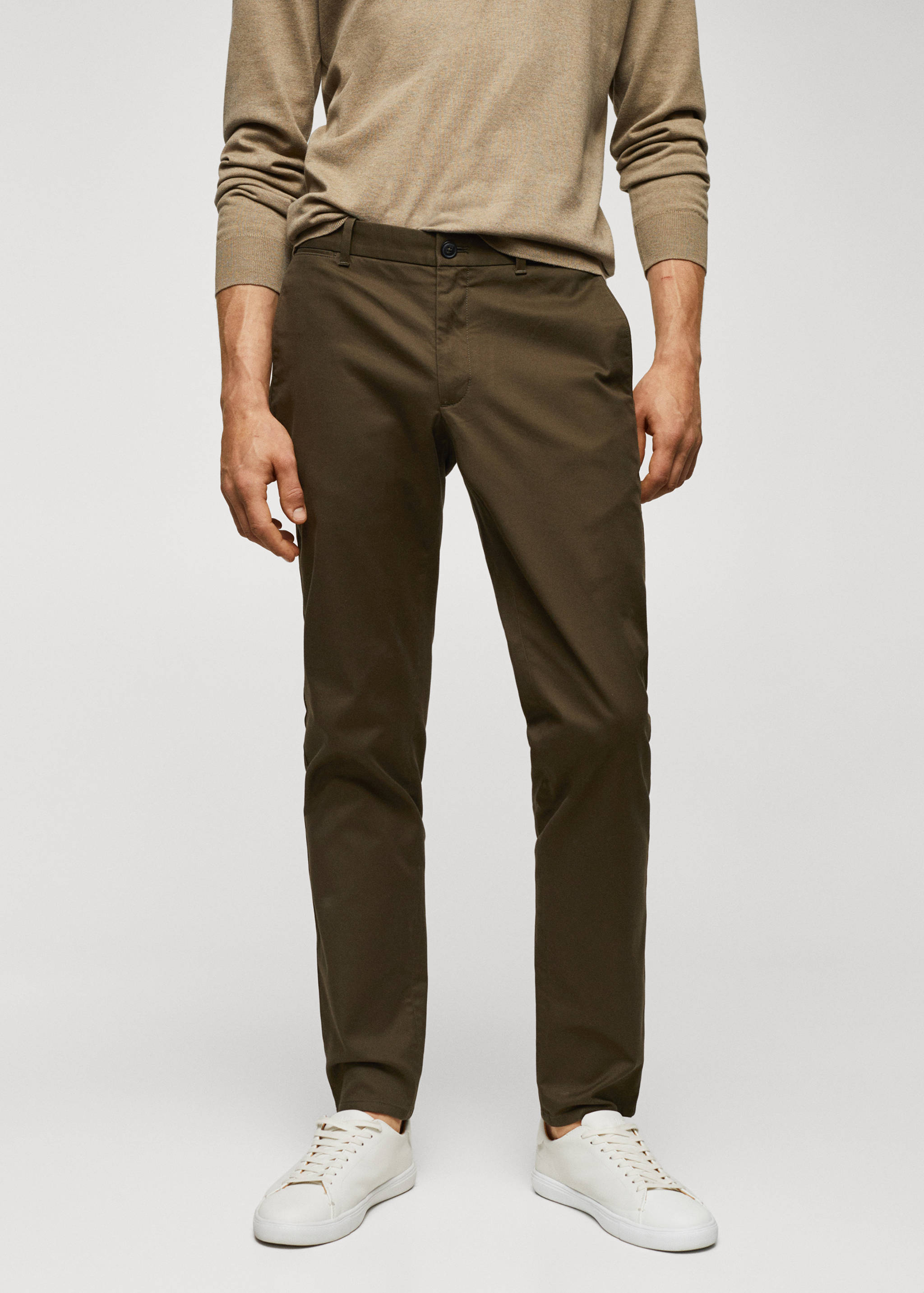 Pantalon chino slim fit serge - Plan moyen