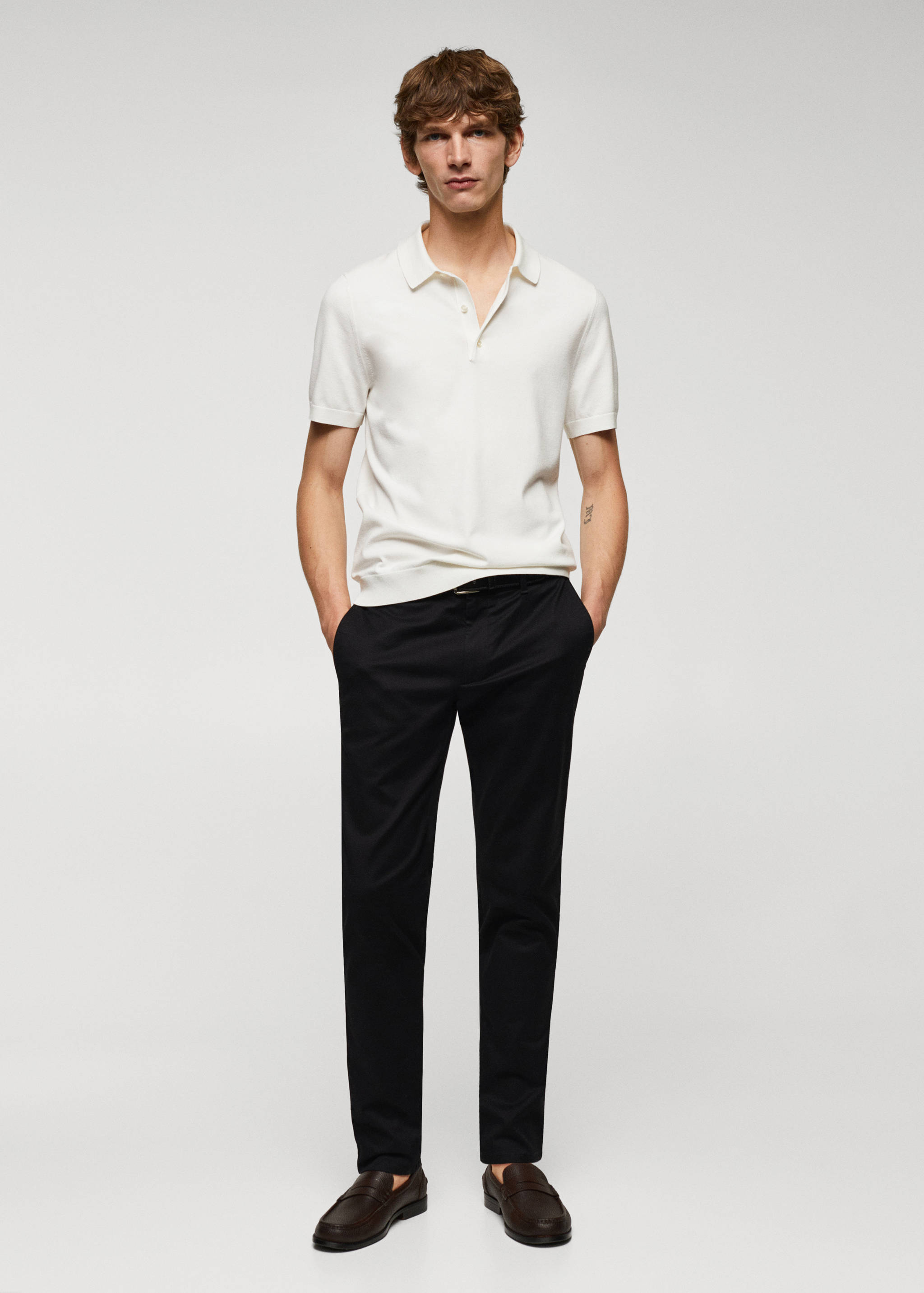 Pantalon chino slim fit serge - Plan général